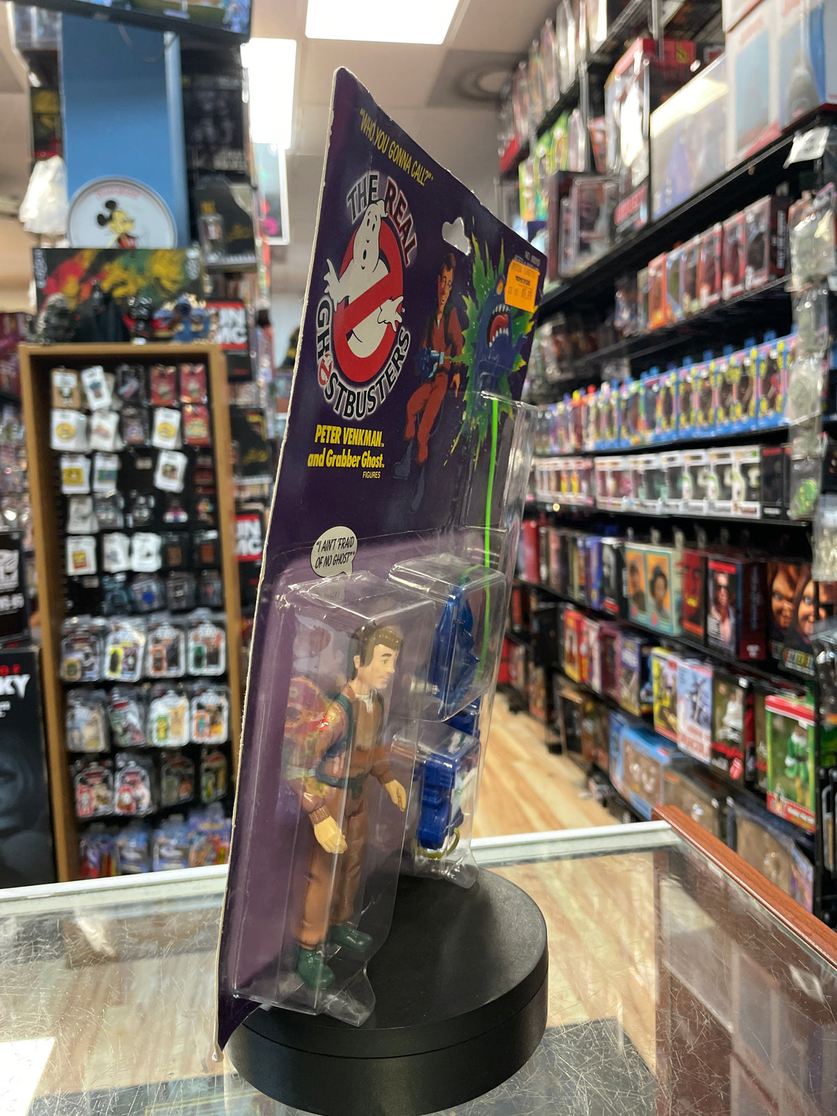 Peter Venkman with Grabber Ghost (Vintage Real Ghostbuster, Kenner) **SEALED** product image 2, provided for visual