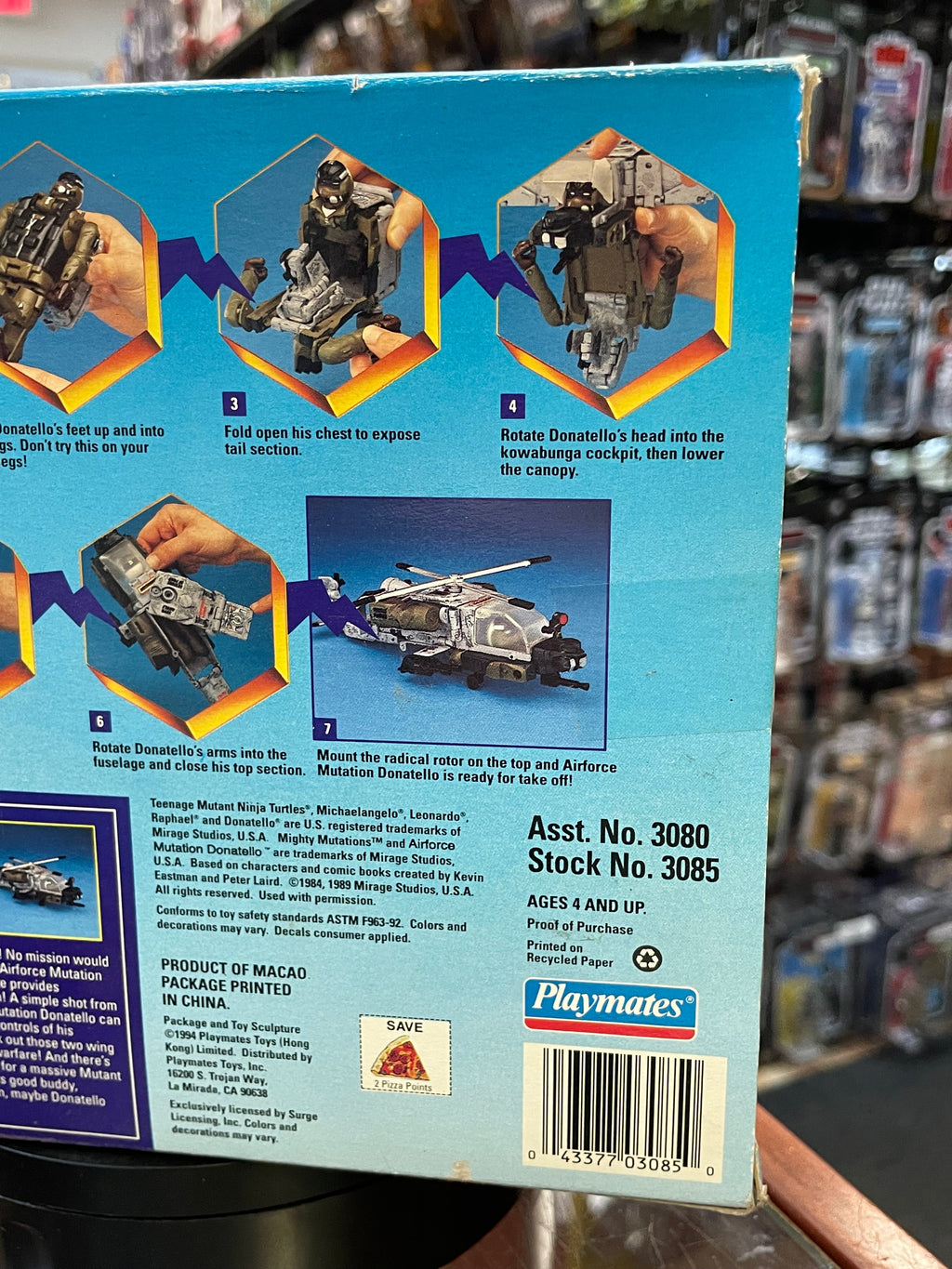 Air Force Mutation Donatello (Vintage Teenage Ninja Turtles Mighty Mutations, TMNT Playmates) SEALED product image 9,
