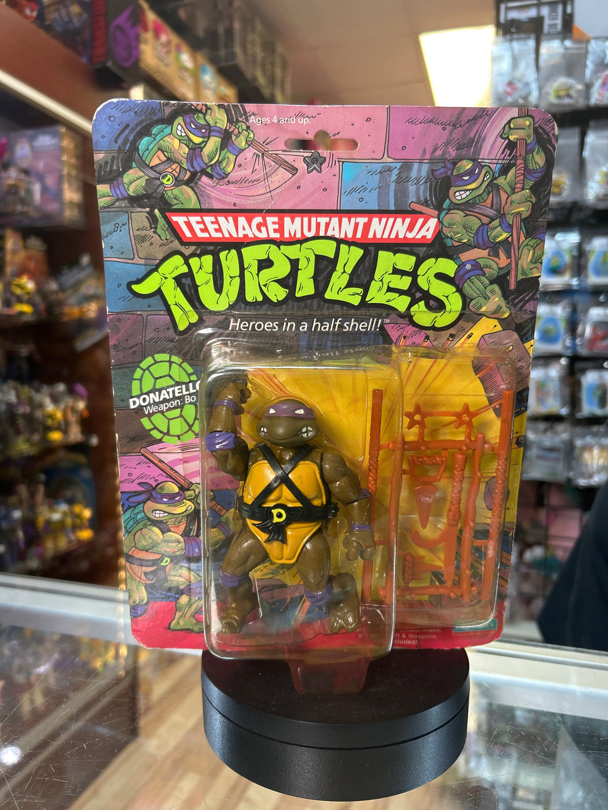 Donatello -10 Back Soft Head- 1764 (Vintage TMNT, Playmates) **SEALED** product image 1, provided for visual reference and
