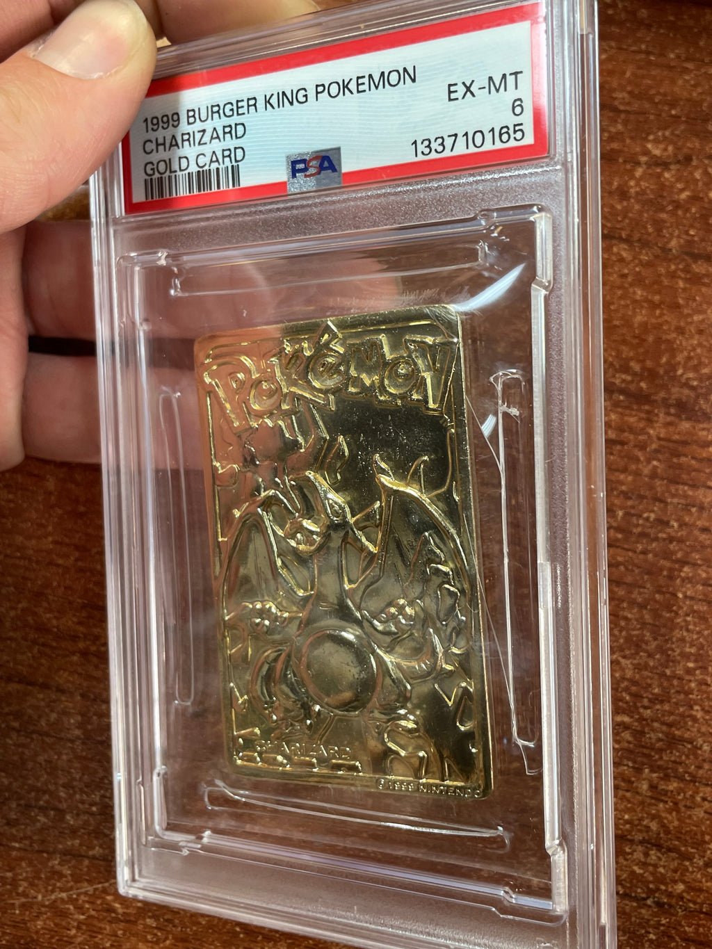 Charizard Burger King Gold Card 0165 (Pokemon, Wizard) **PSA 6** product image 6, provided for visual reference and product