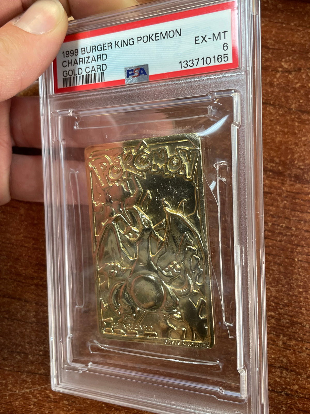 Charizard Burger King Gold Card 0165 (Pokemon, Wizard) **PSA 6** product image 6, provided for visual reference and product