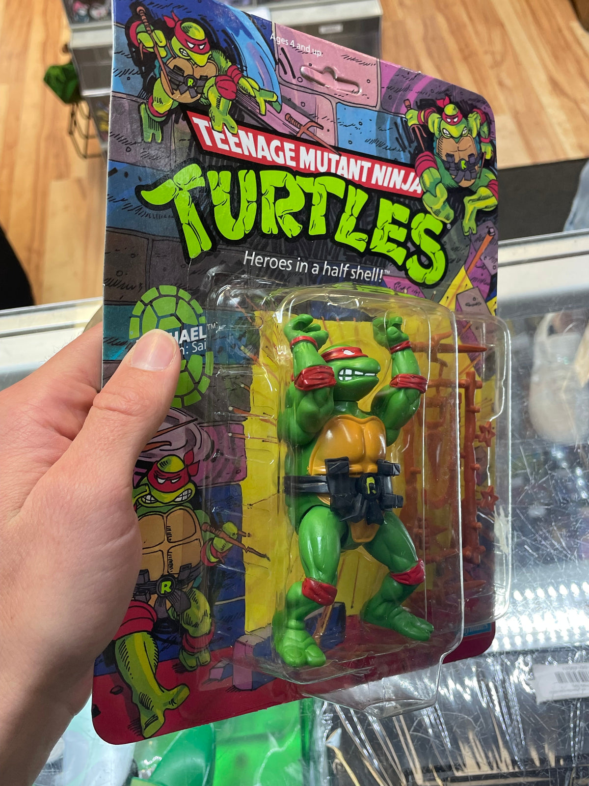 Hard Head Raphael -10 Back- (Vintage TMNT Ninja Turtles, Playmates) **SEALED** product image 4, provided for visual