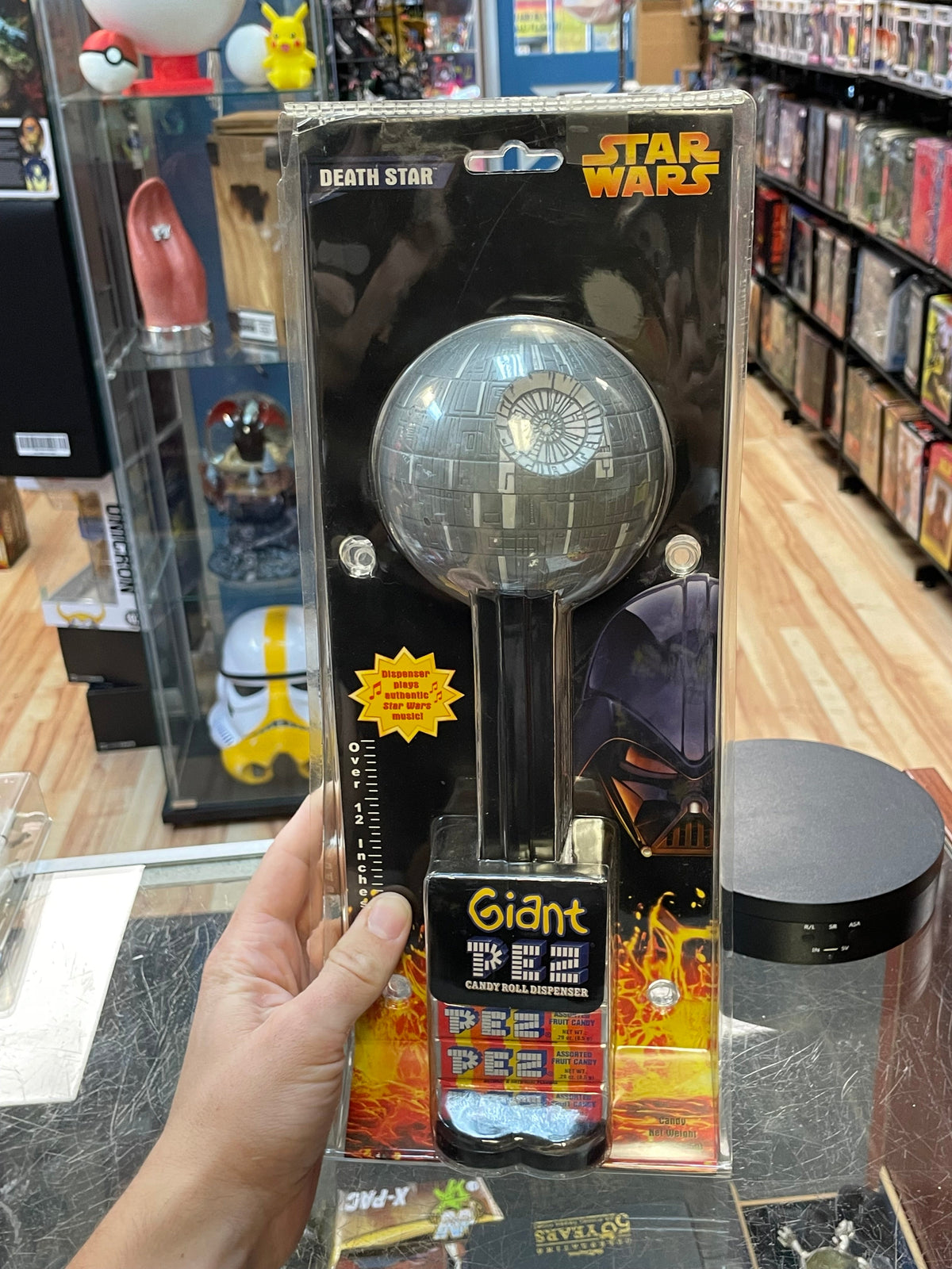 Giant Pez Death Star 12”(Star Wars, Candy Dispenser) OPEN BOX product image 5, provided for visual reference and product