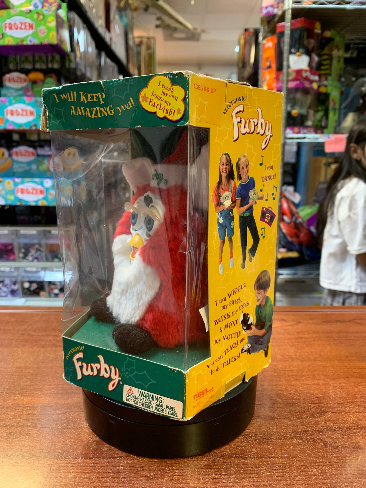 Santa Furby Blue Eyes (Vintage Furby, Tiger Electronics) SEALED product image 5, provided for visual reference and product