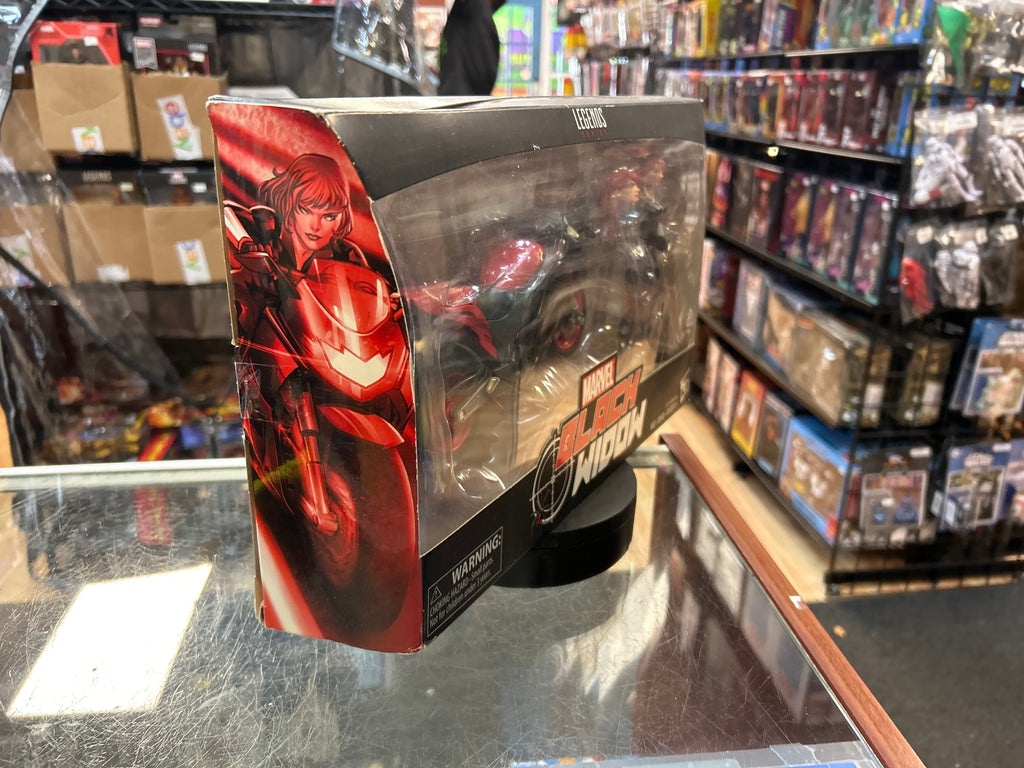 Black Widow with Cycle (Marvel Legends, Hasbro) **SEALED** product image 2, provided for visual reference and product detail