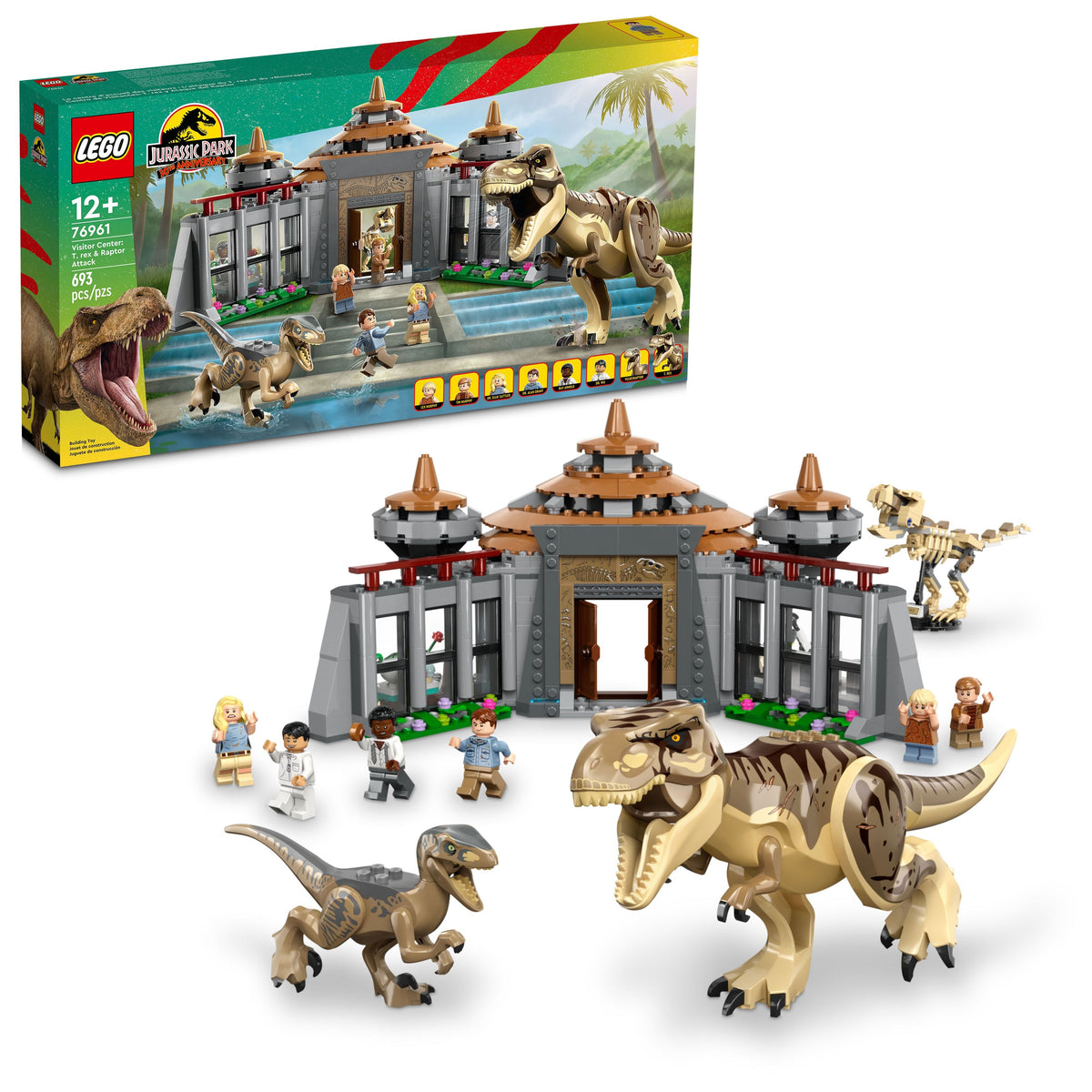76961 Visitor Center: T. rex & Raptor Attack (Retired) (New Sealed) product image 1, provided for visual reference and