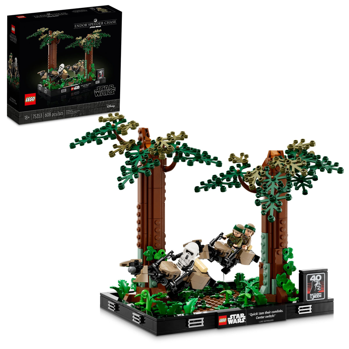 75353 Endor™ Speeder Chase Diorama (Certified Complete) product image 1, provided for visual reference and product detail