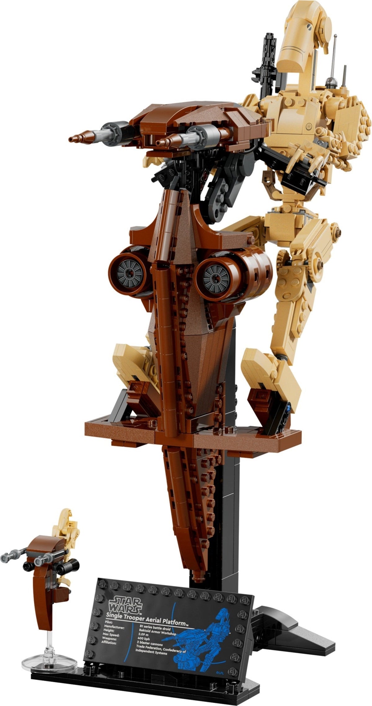 75428 Battle Droid with STAP product image 2, provided for visual reference and product detail review