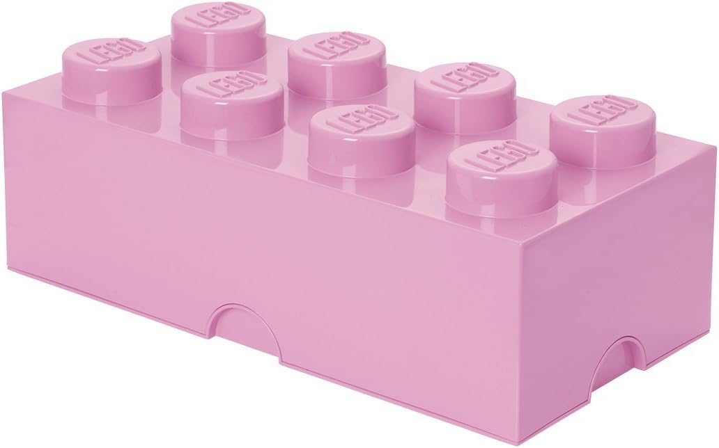 40040638 Brick 8 Knobs Large Stackable Storage Box Pink product image 1, provided for visual reference and product detail