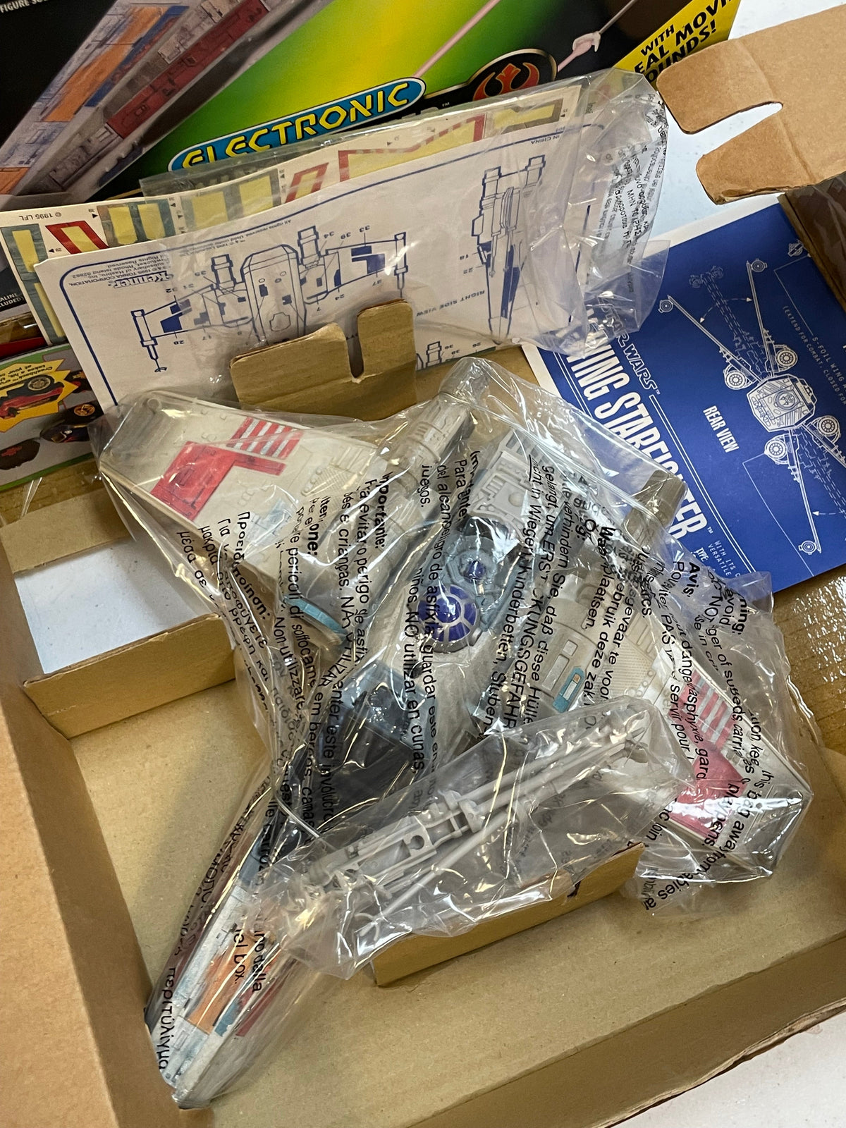 Electronic X- Wing Fighter (Vintage Star Wars POTF, Kenner) OPEN BOX product image 15, provided for visual reference and