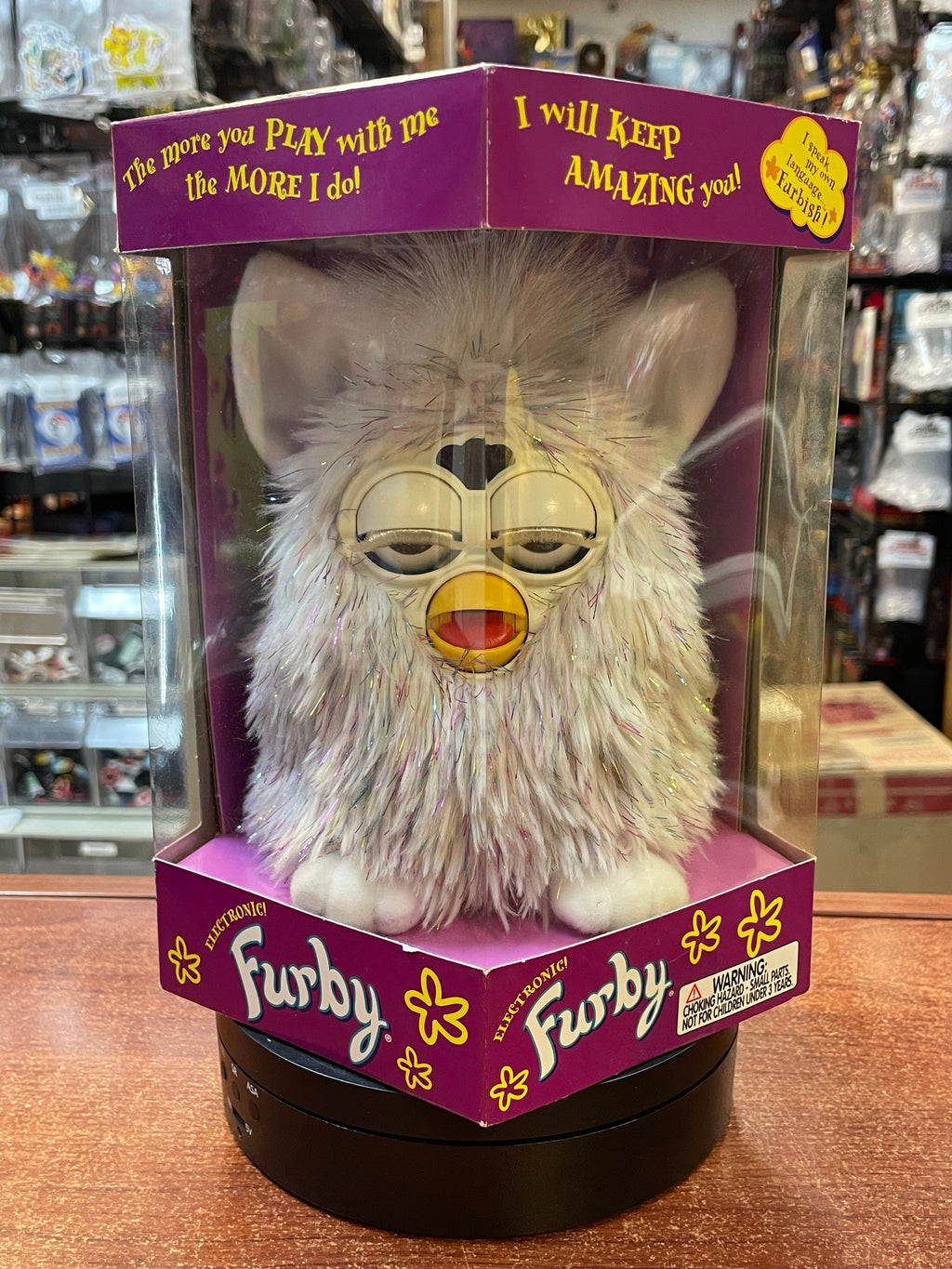 Champagne Tinsel -Brown Eyes- (Vintage Furby, Tiger Electronics) **NEW** product image 1, provided for visual reference and