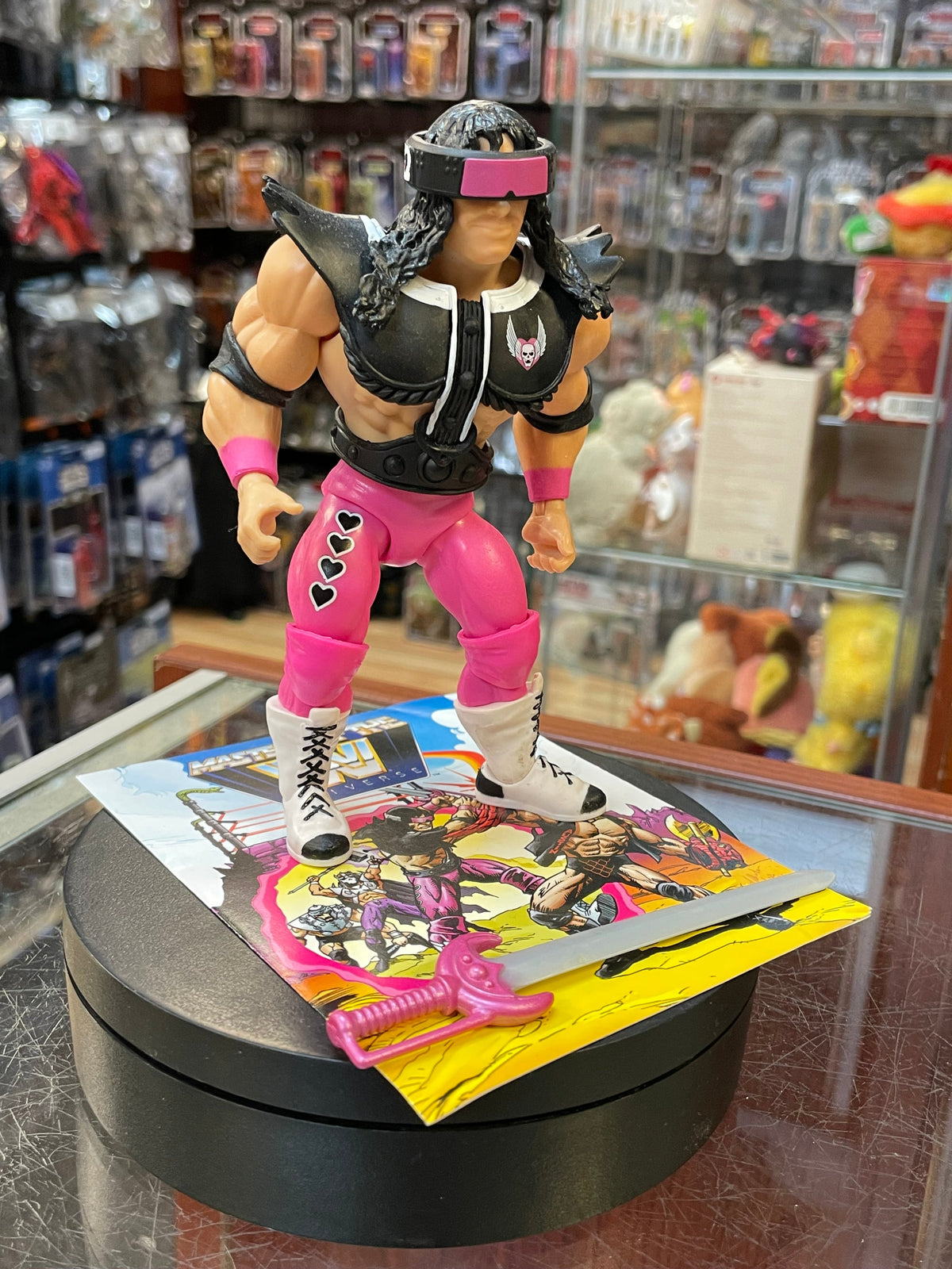 Bret Hart as TriKlops (WWE MOTU, Mattel) **COMPLETE** product image 2, provided for visual reference and product detail
