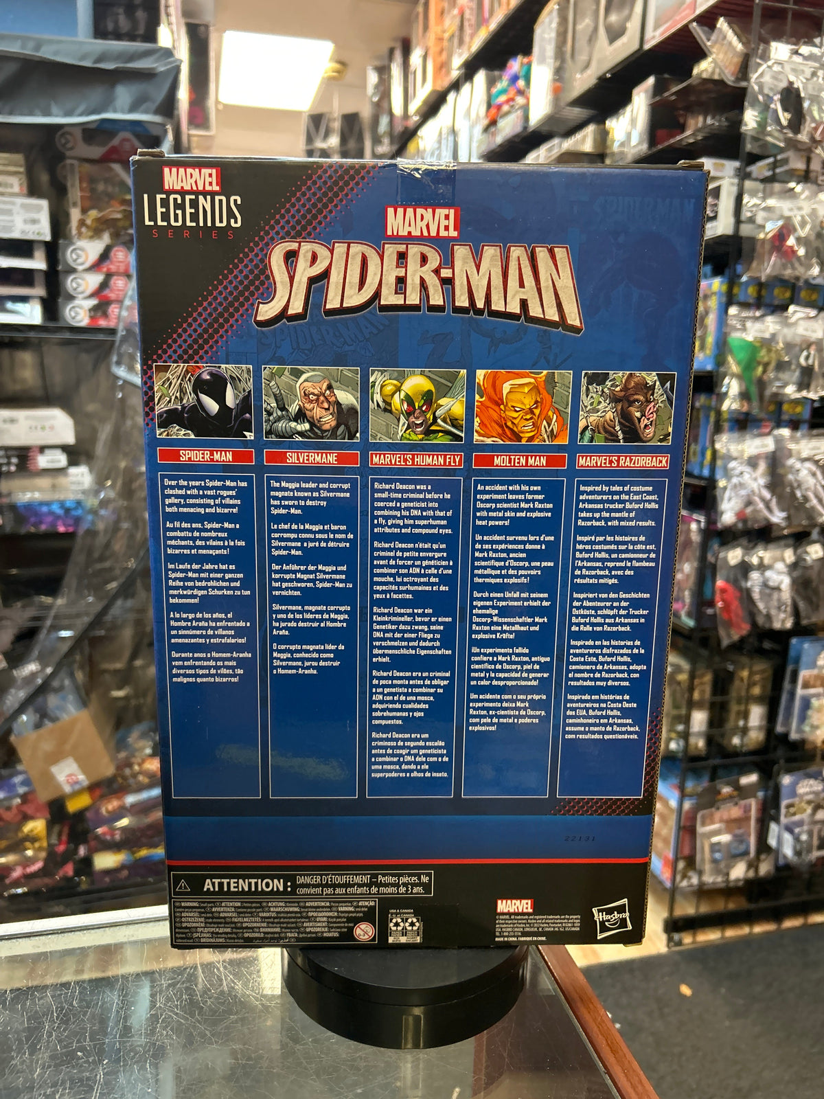 SpiderMan -Silvermane, Human Fly, Molten Man- (Marvel Legends, Hasbro) SEALED product image 4, provided for visual reference