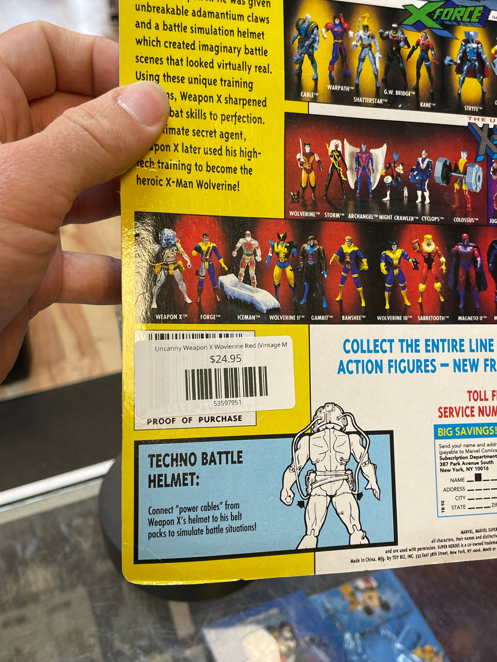 Uncanny Weapon X Wovlerine Red (Vintage Marvel, Toy Biz) SEALED product image 6, provided for visual reference and product