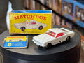 White Ford Mustang 8 Diecast (Vintage Matchbox, Lesney) product image 1, provided for visual reference and product detail