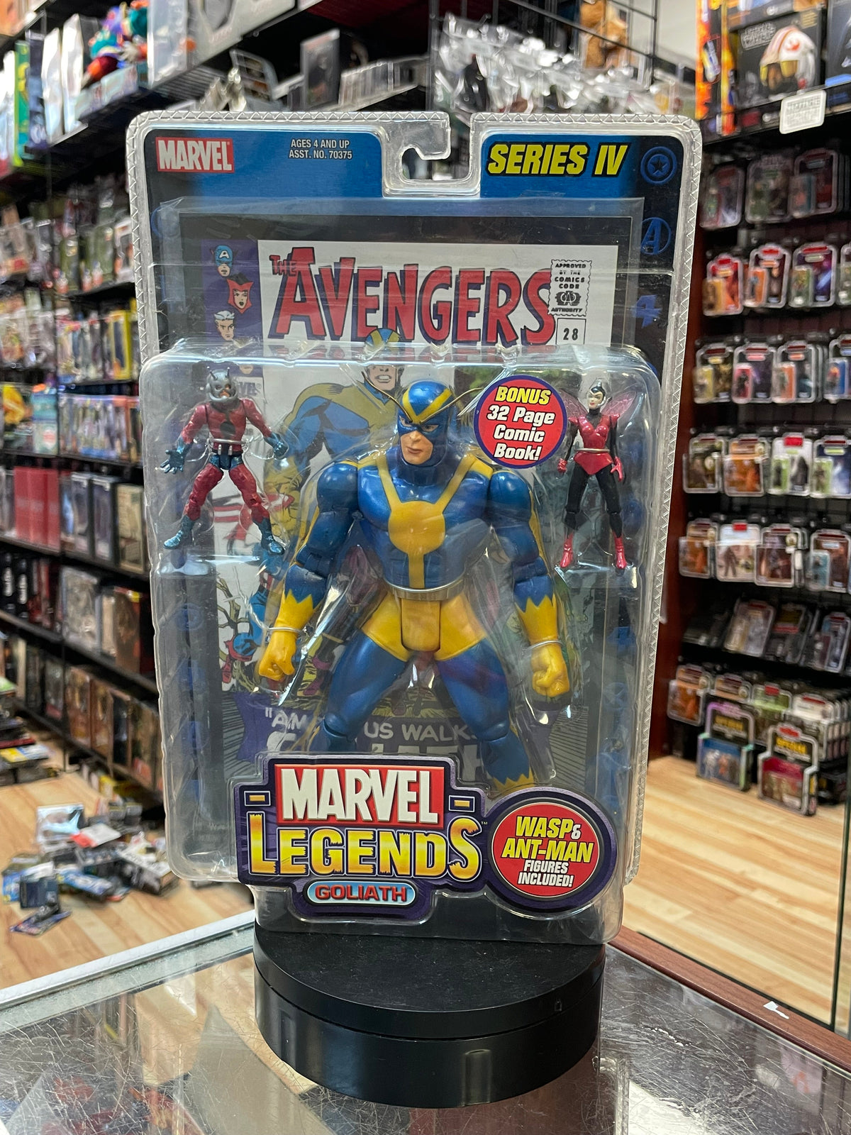 Goliath with Wasp & Antman (Vintage Marvel Legends, Toybiz) *SEALED* product image 1, provided for visual reference and