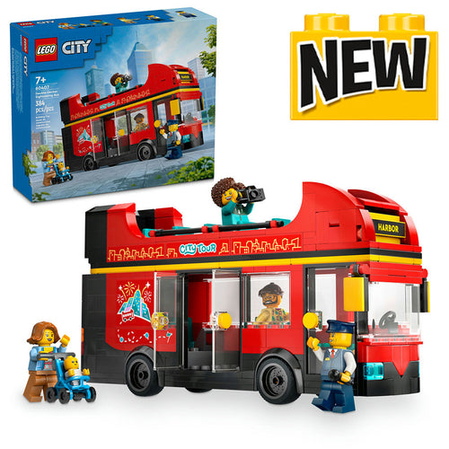 60407 LEGO City: Red Double-Decker Sightseeing Bus product image 1, provided for visual reference and product detail review