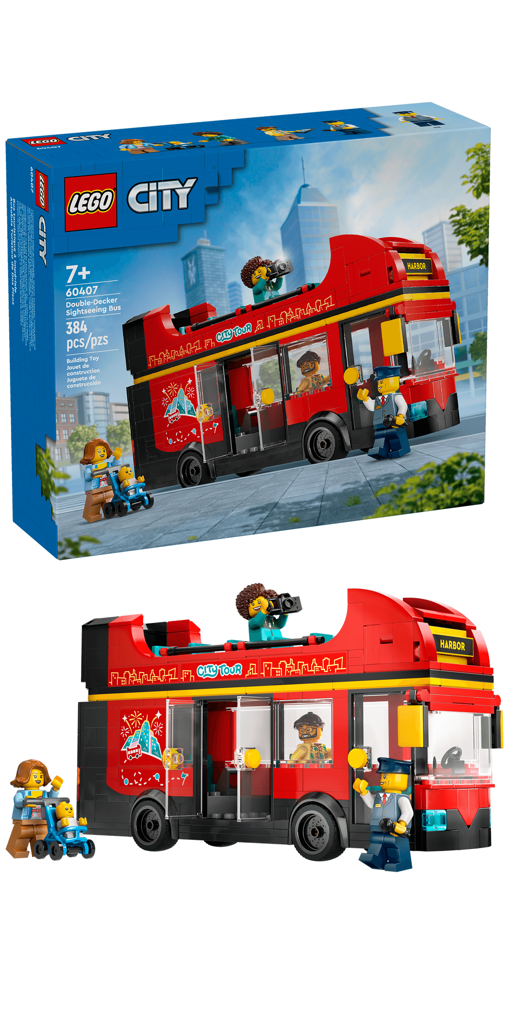60407 LEGO City: Red Double-Decker Sightseeing Bus product image 2, provided for visual reference and product detail review