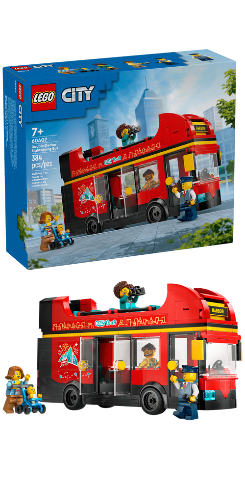 60407 LEGO City: Red Double-Decker Sightseeing Bus product image 2, provided for visual reference and product detail review