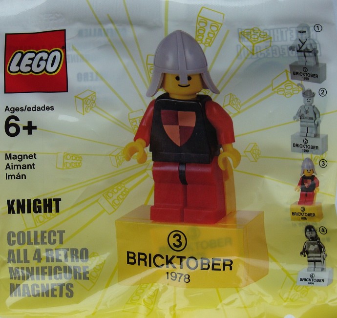 2856225 Magnet Set, Minifigure Retro Classic Knight product image 1, provided for visual reference and product detail review