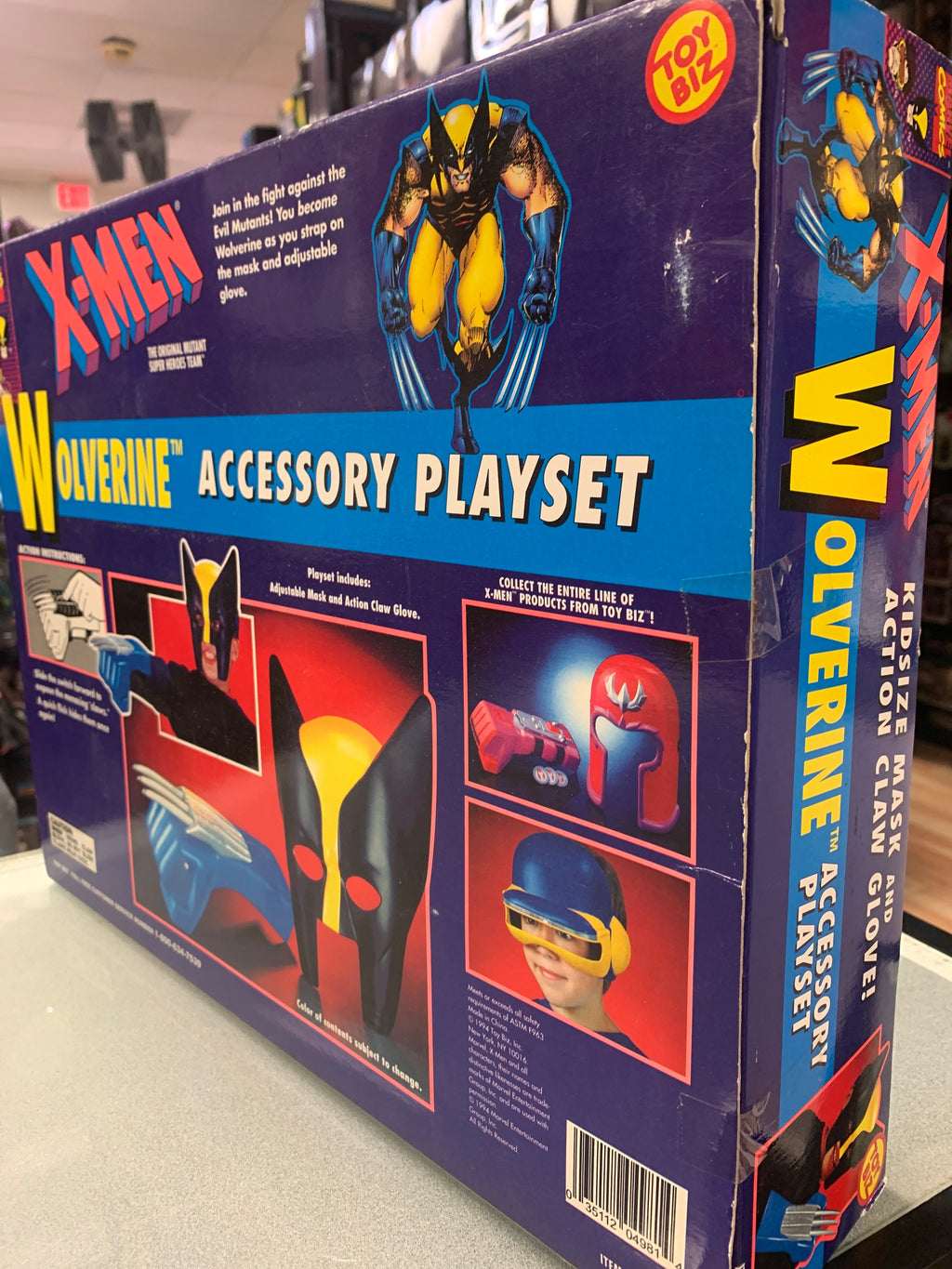 Wolverine Kidsize Mask & Claw Glove (Vintage X-Men, Toybiz) Sealed product image 4, provided for visual reference and