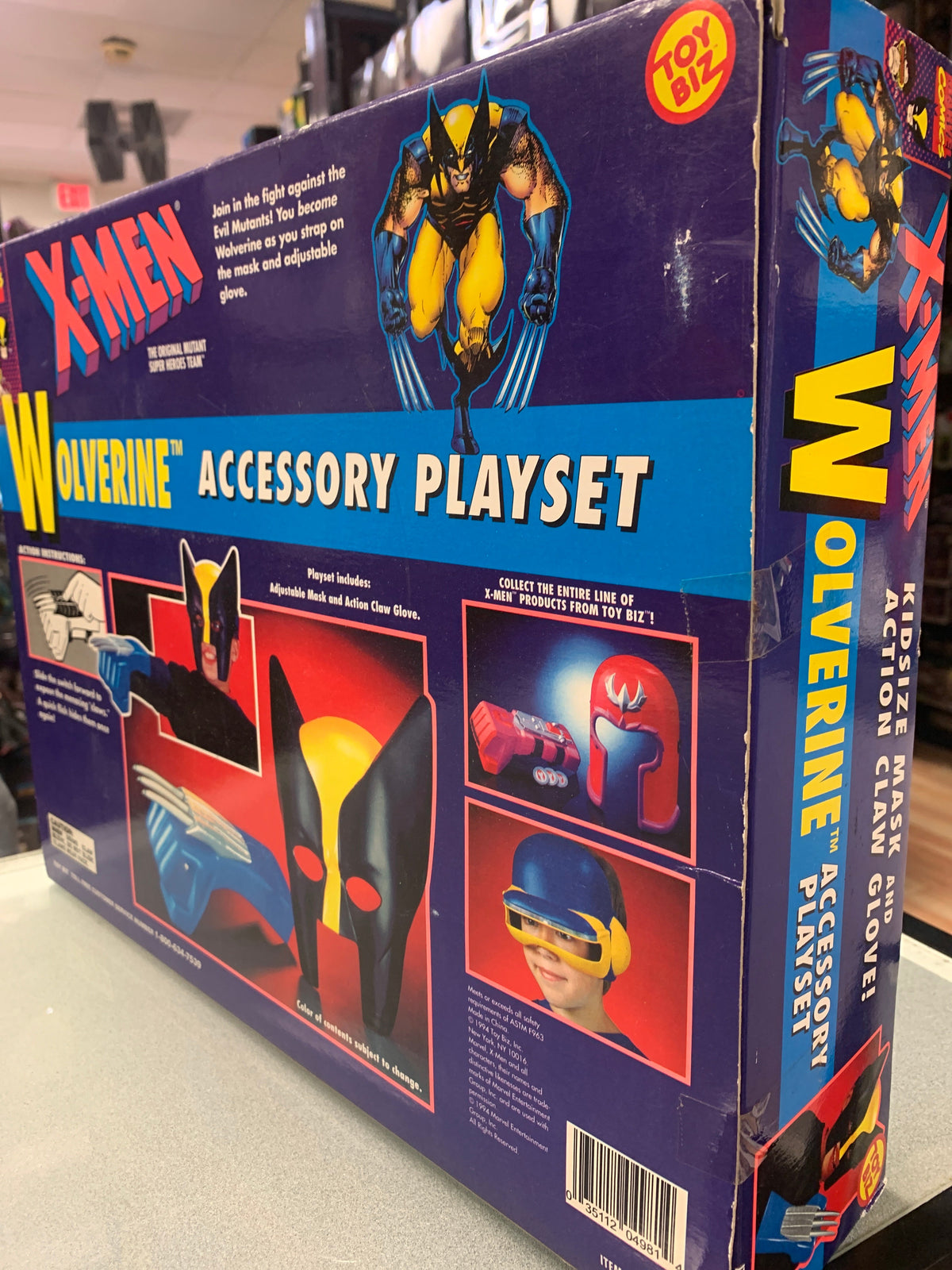 Wolverine Kidsize Mask & Claw Glove (Vintage X-Men, Toybiz) Sealed product image 4, provided for visual reference and