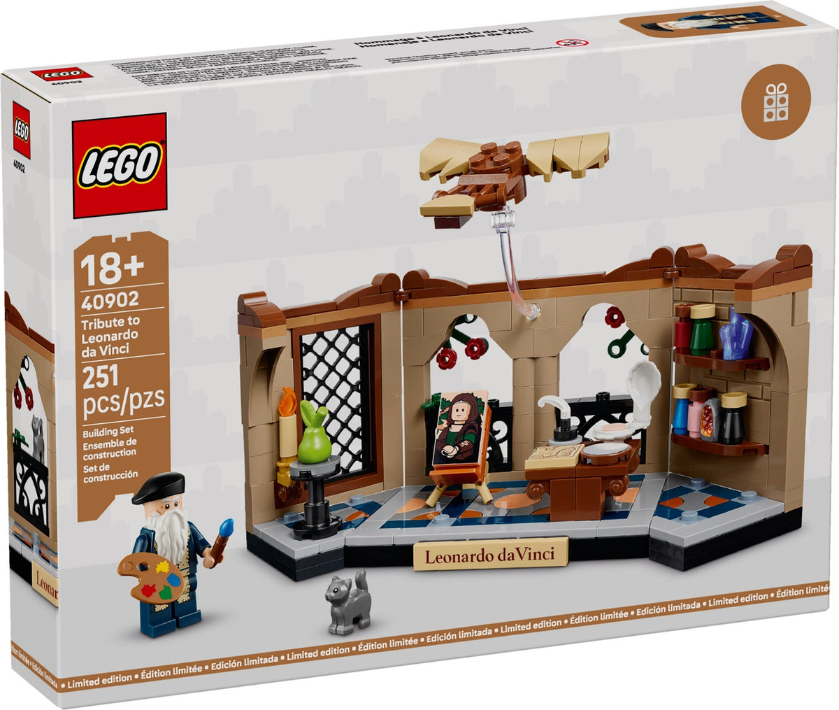 40902 Tribute to Leonardo da Vinci (Retired) (New Sealed) product image 1, provided for visual reference and product detail