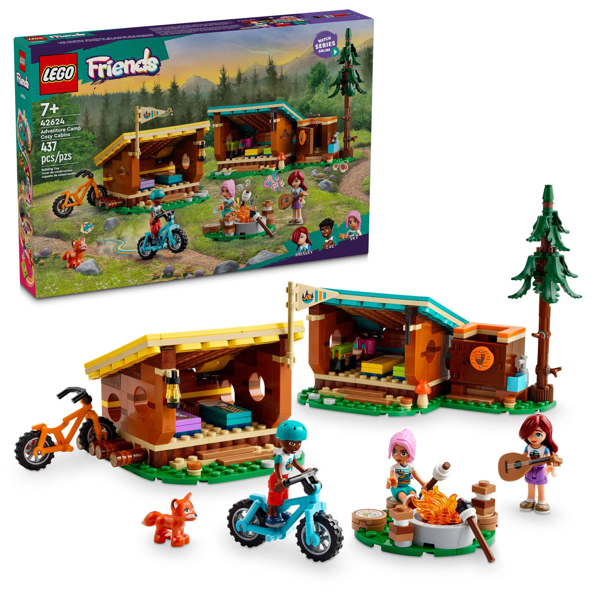 42624 LEGO Friends: Adventure Camp Cozy Cabins product image 2, provided for visual reference and product detail review