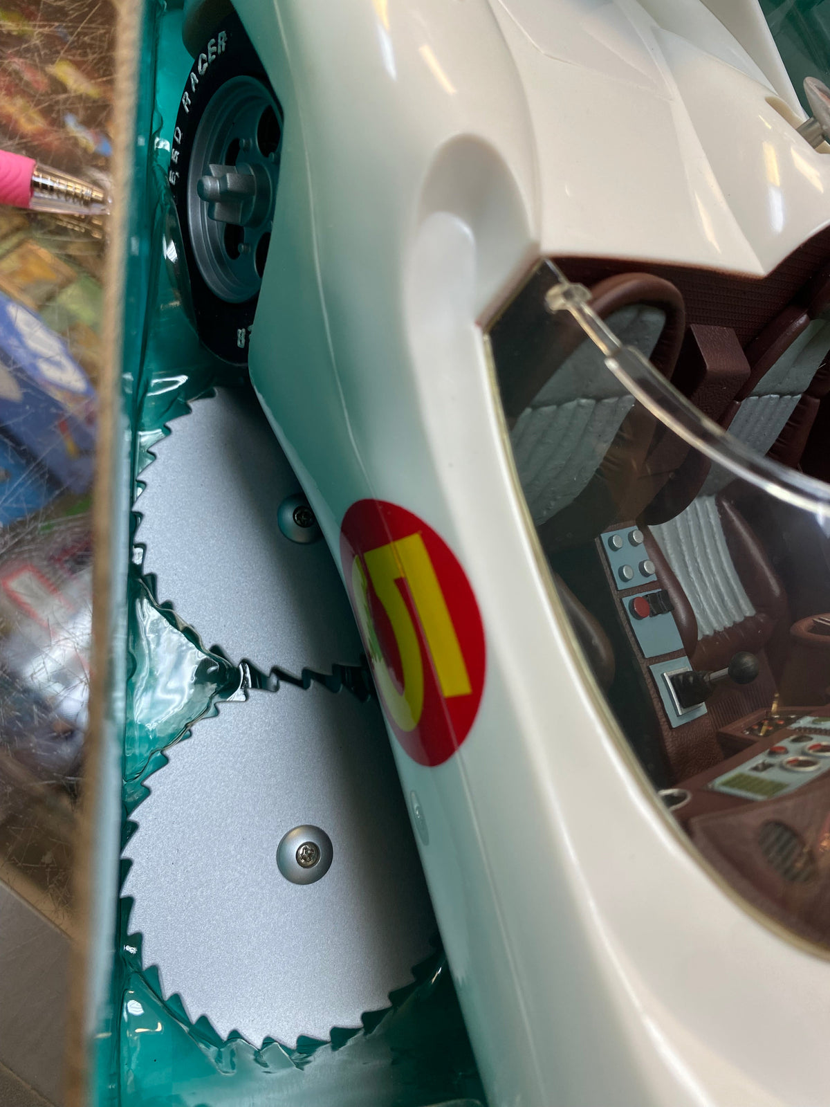 Mach 5 Playset with Spindle Chim Chim (Vintage Speed Racer, Resaurus) NEW product image 13, provided for visual reference