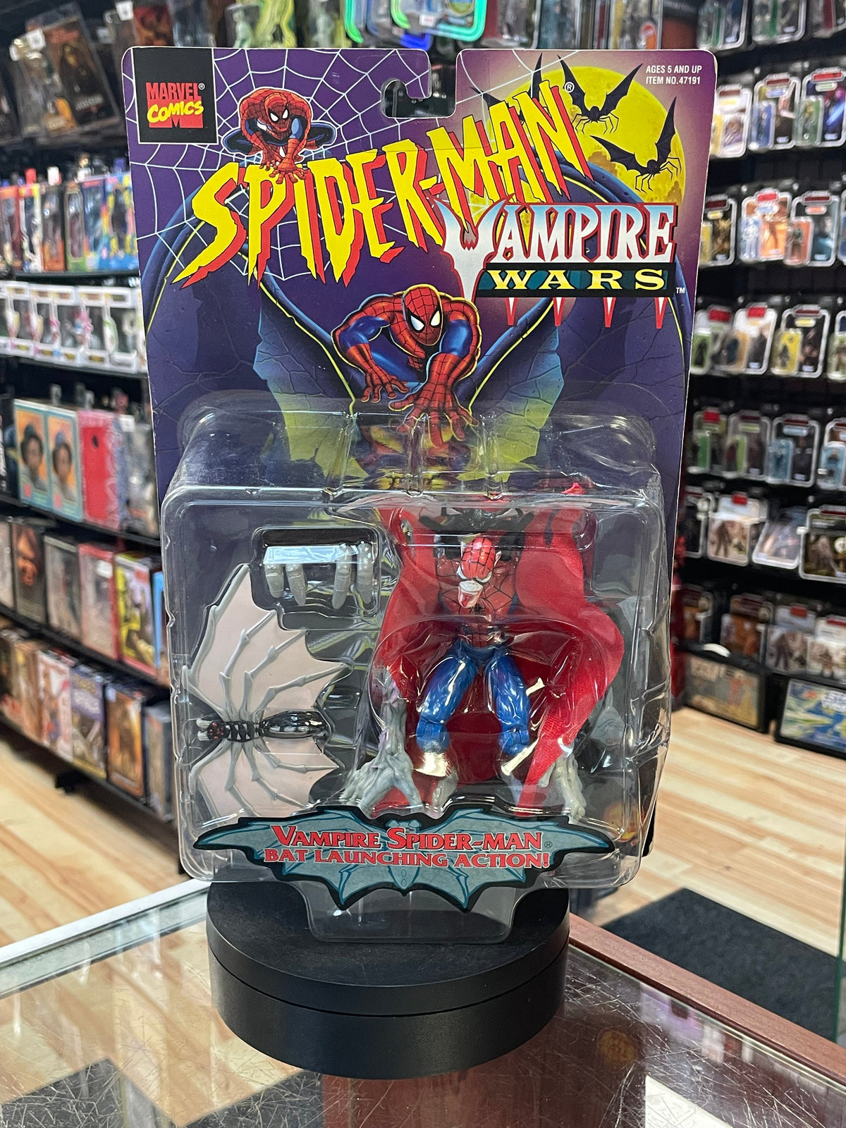 Vampire Spider-Man (Vintage Marvel Superman, Toybiz) SEALED product image 1, provided for visual reference and product
