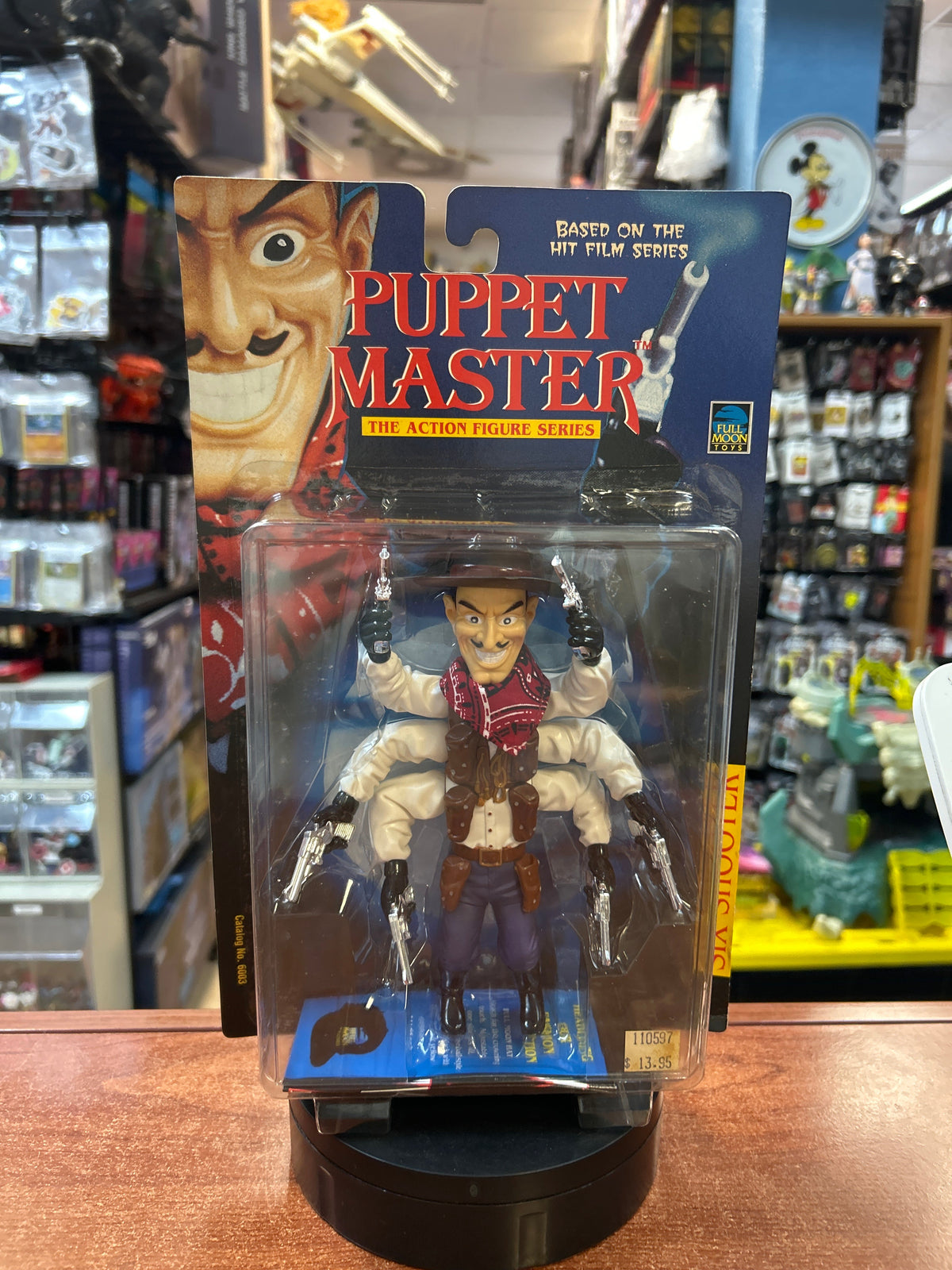 Chrome Pistol Six Shooter (Vintage Retro Puppet Master, Full Moon Toys) **SEALED** product image 1, provided for visual