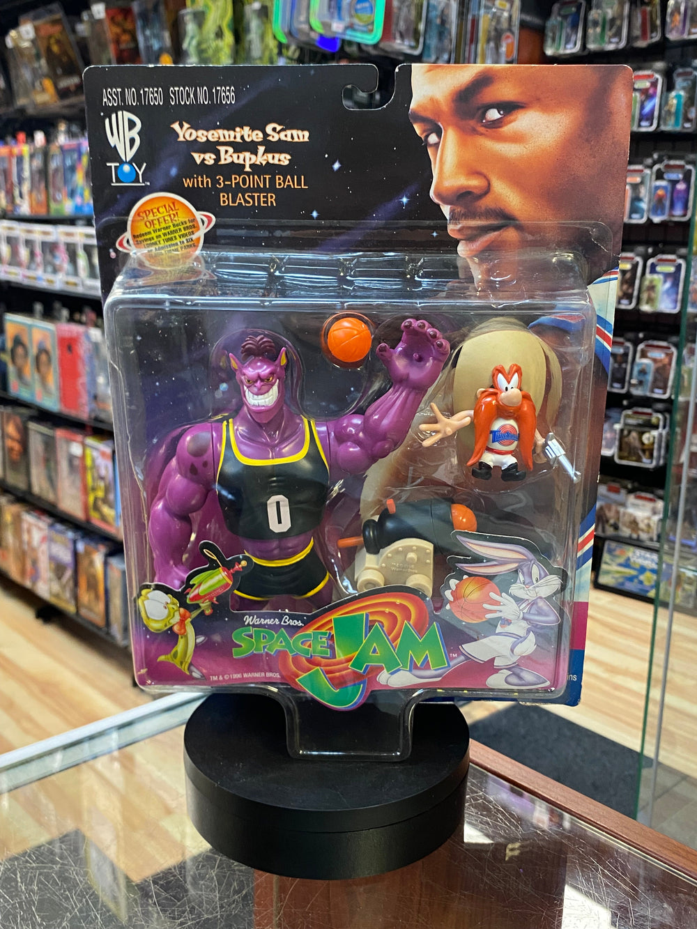 Yosemite Sam & Bupkus (Vintage Space Jam, Playmates) SEALED
