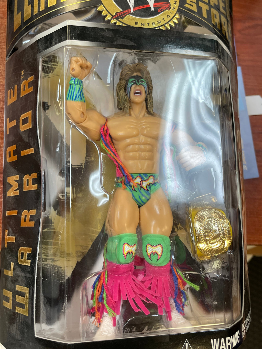 Ultimate Warrior Green (WWF Classic Superstars, Jakks) **SEALED** product image 4, provided for visual reference and product