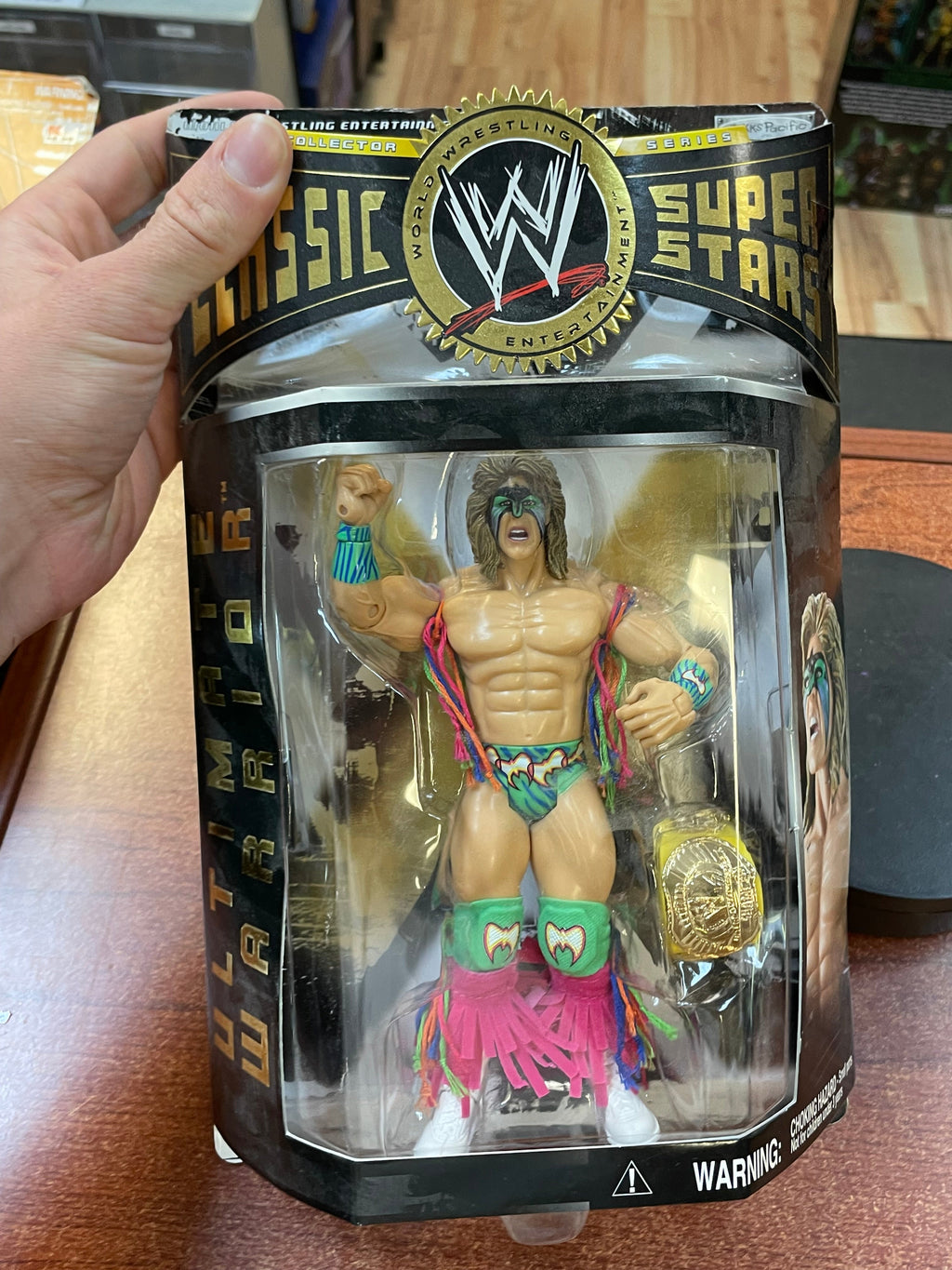 Ultimate Warrior Green (WWF Classic Superstars, Jakks) **SEALED** product image 3, provided for visual reference and product