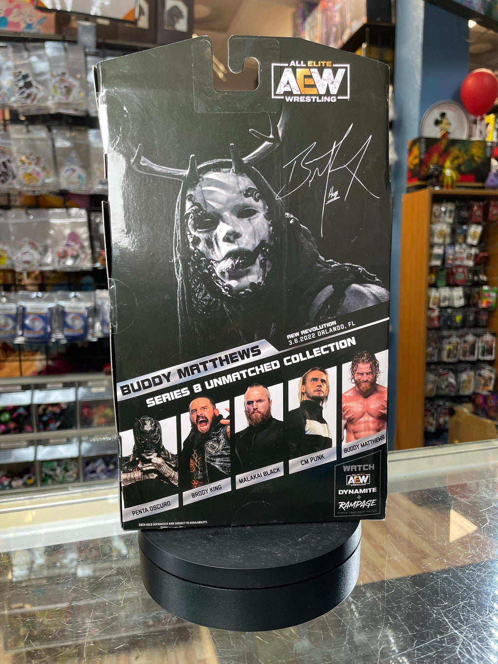 Buddy Matthews Unmatched #62 (AEW Unmatched Collection, Jazwares) SEALED product image 3, provided for visual reference and