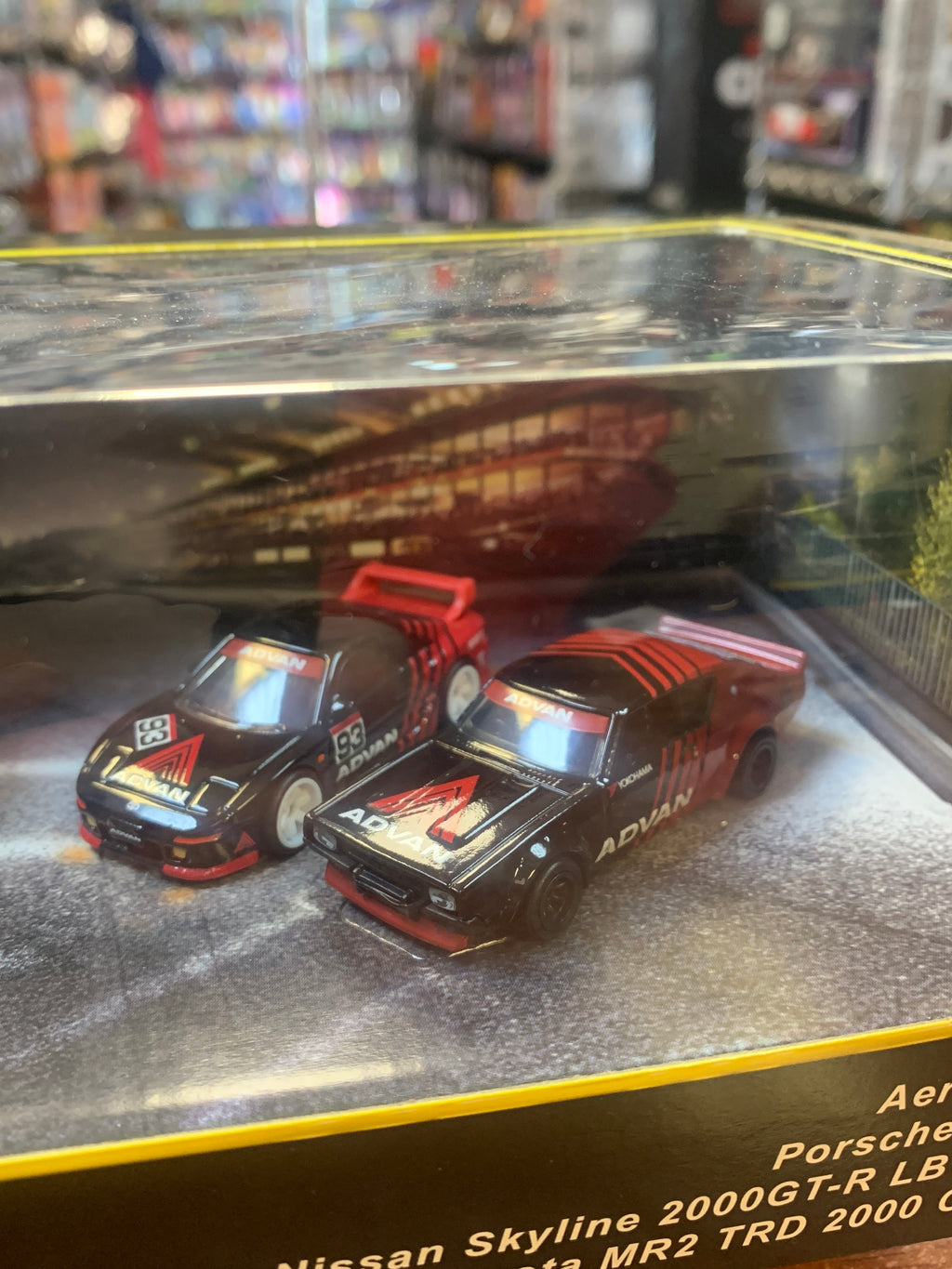 Aero Lift Porsche with Skyline 2000GTR (Hot Wheels Premium Real Rider, Mattel) SEALED product image 3, provided for visual