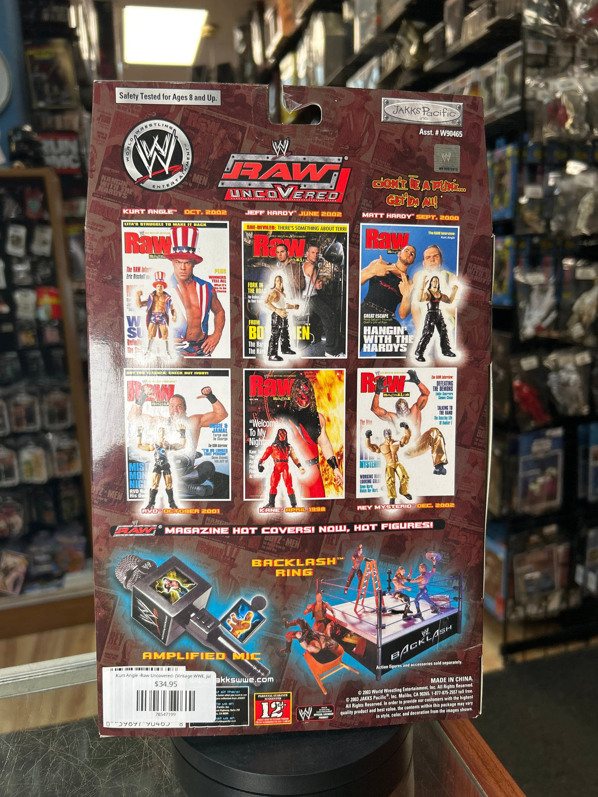 Kurt Angle -Raw Uncovered- (Vintage WWE, Jakks) **SEALED** product image 4, provided for visual reference and product detail
