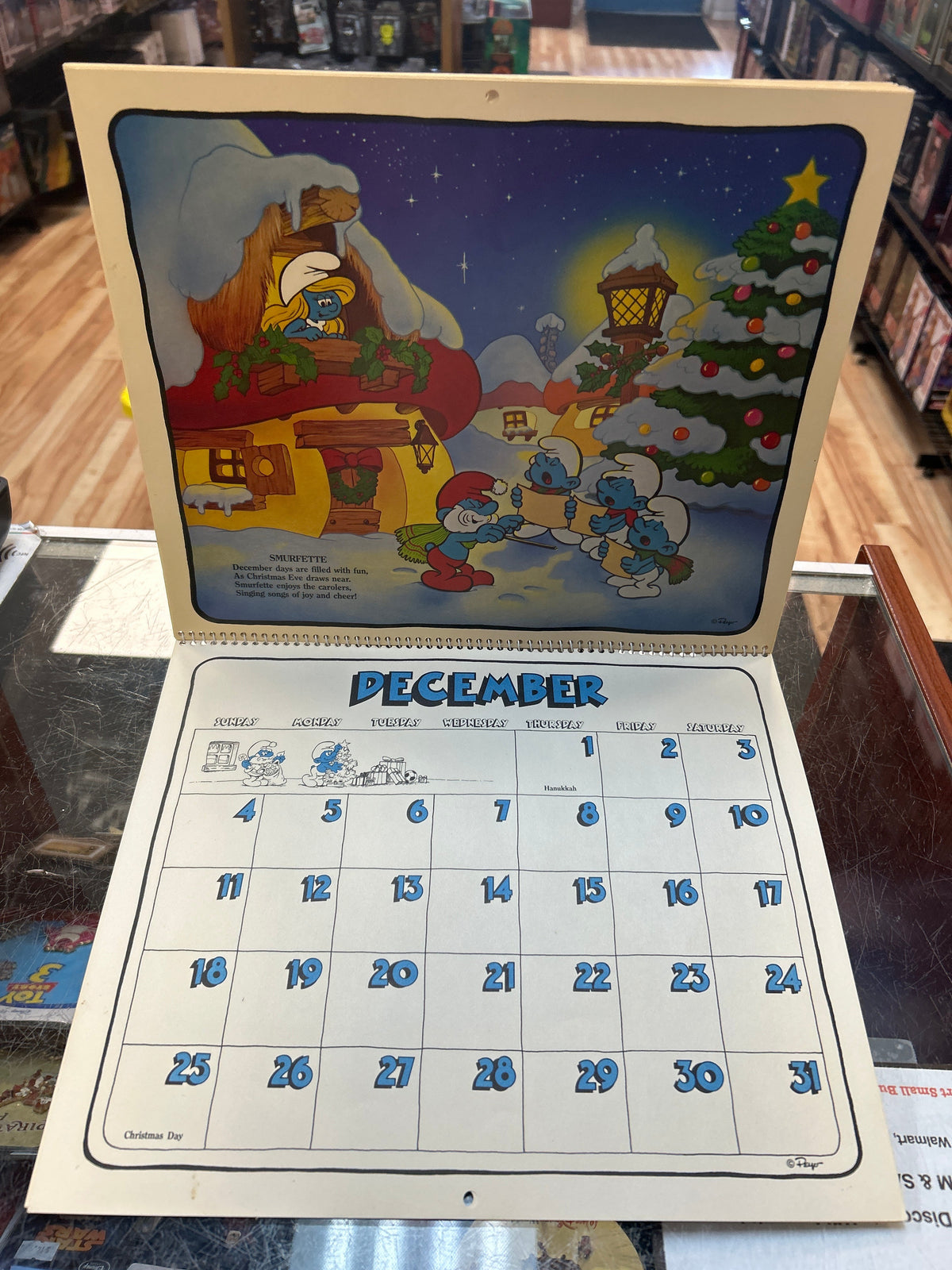 16 Month Calender -1982/1983- (Vintage Smurfs, Schleich Peyo) product image 17, provided for visual reference and product