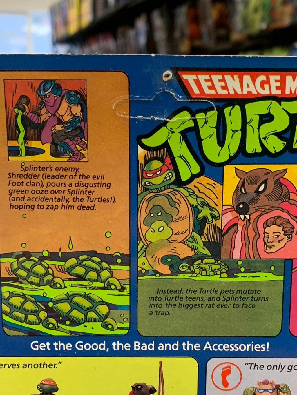 April O’Neil Blue 10 Back 0133 (Vintage TMNT Ninja Turtles, Playmates) Sealed product image 11, provided for visual