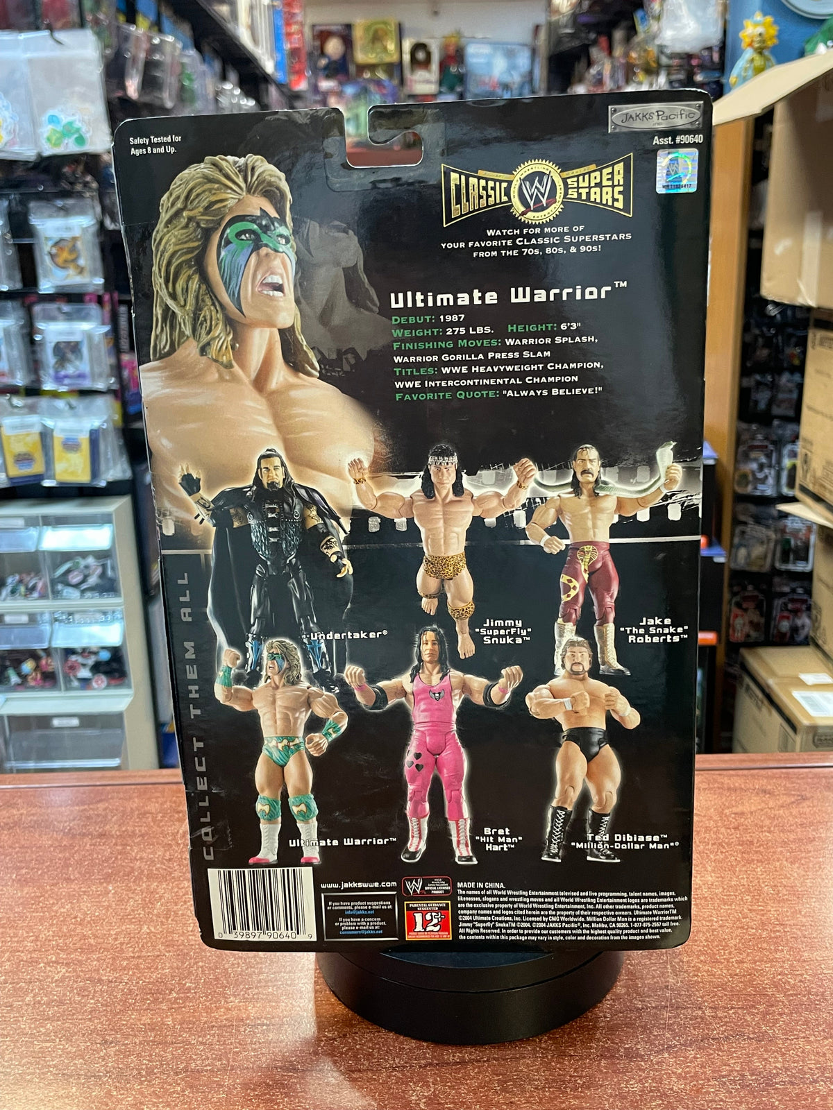 Ultimate Warrior Green (WWF Classic Superstars, Jakks) **SEALED** product image 2, provided for visual reference and product