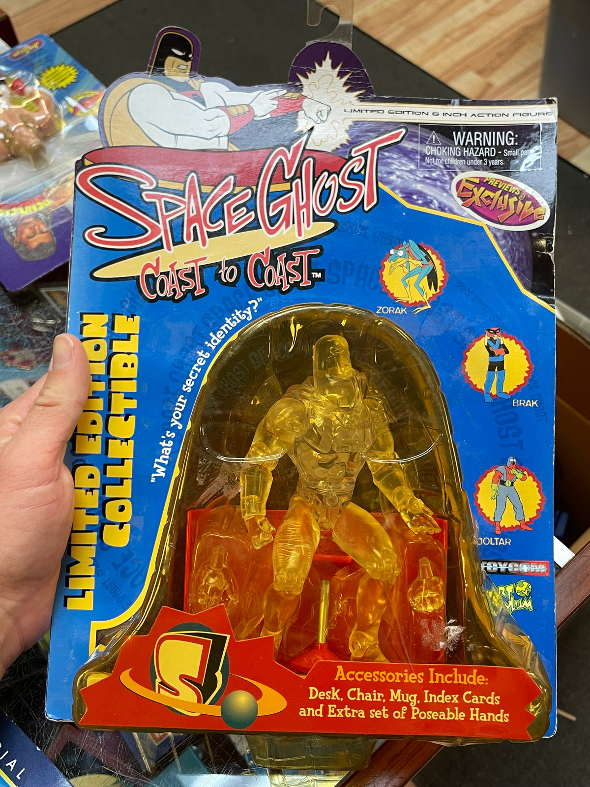 Translucent Space Ghost (Art Asylum, Space Ghost Coast to Coast) **SEALED** product image 4, provided for visual reference