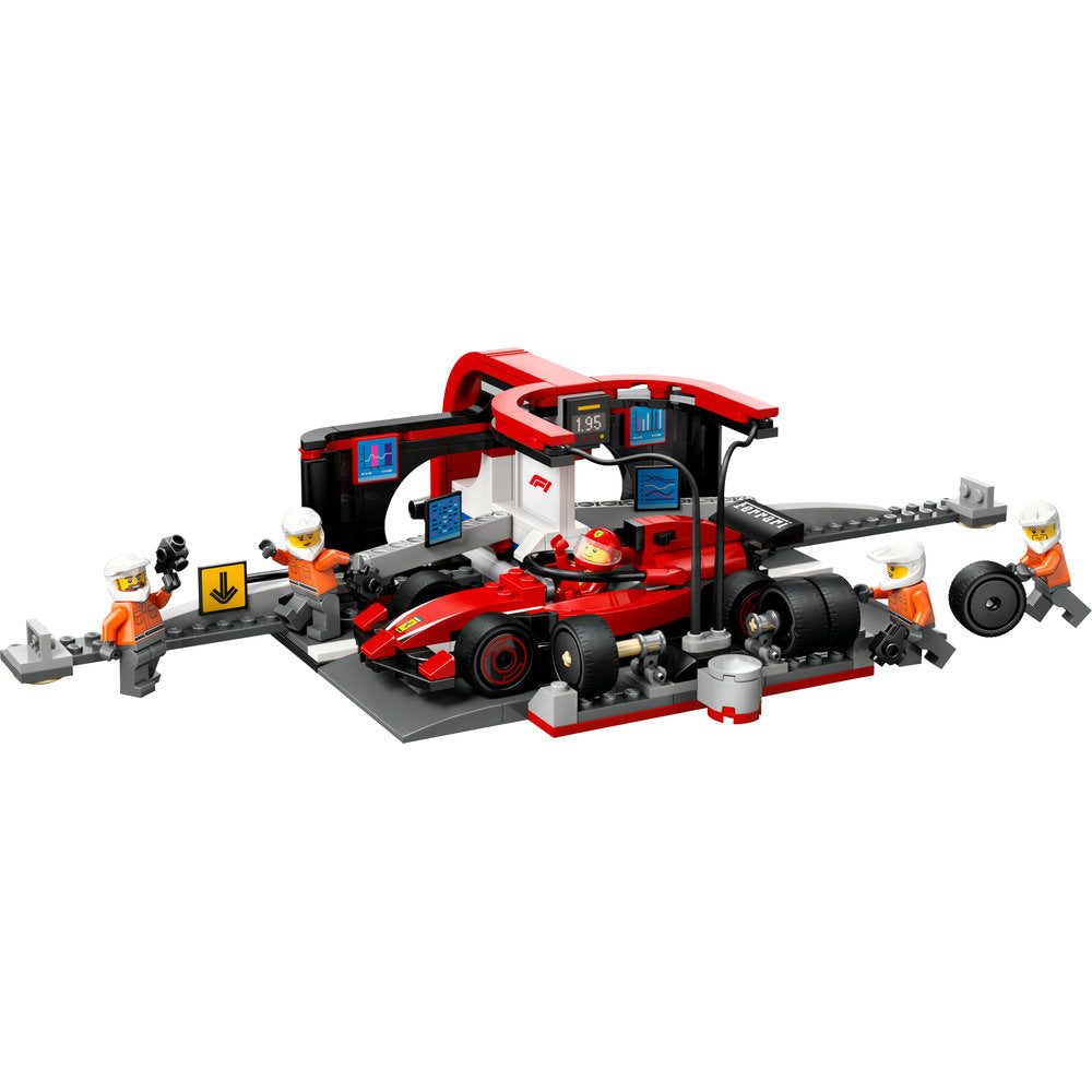 60443 F1® Pit Stop & Pit Crew with Ferrari Car product image 3, provided for visual reference and product detail review
