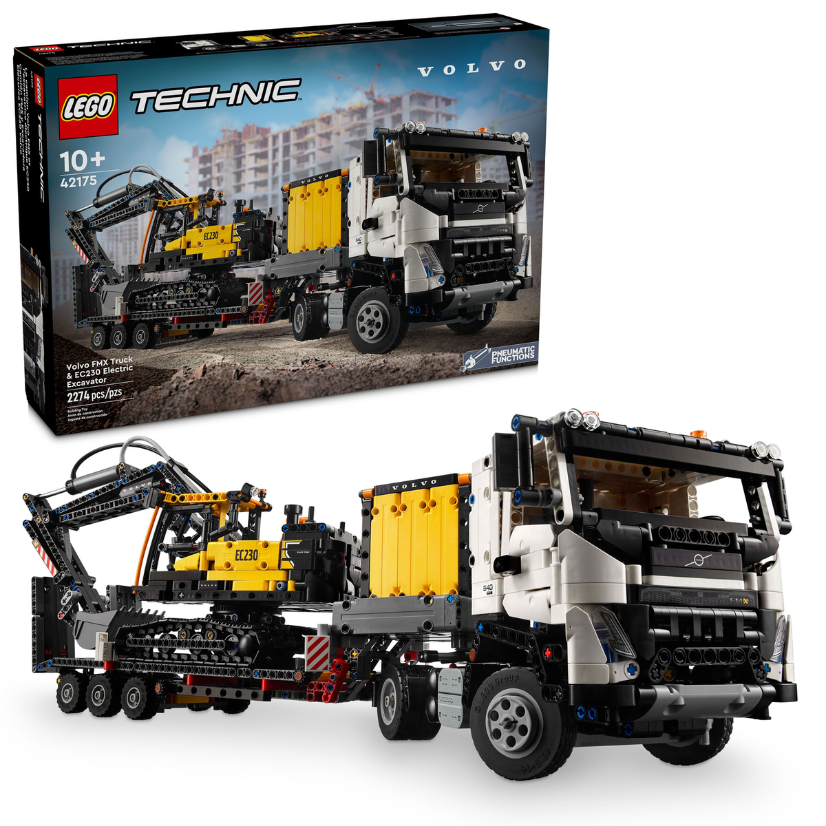 42175 LEGO Technic: Volvo FMX Truck & EC230 Electric Excavator product image 2, provided for visual reference and product