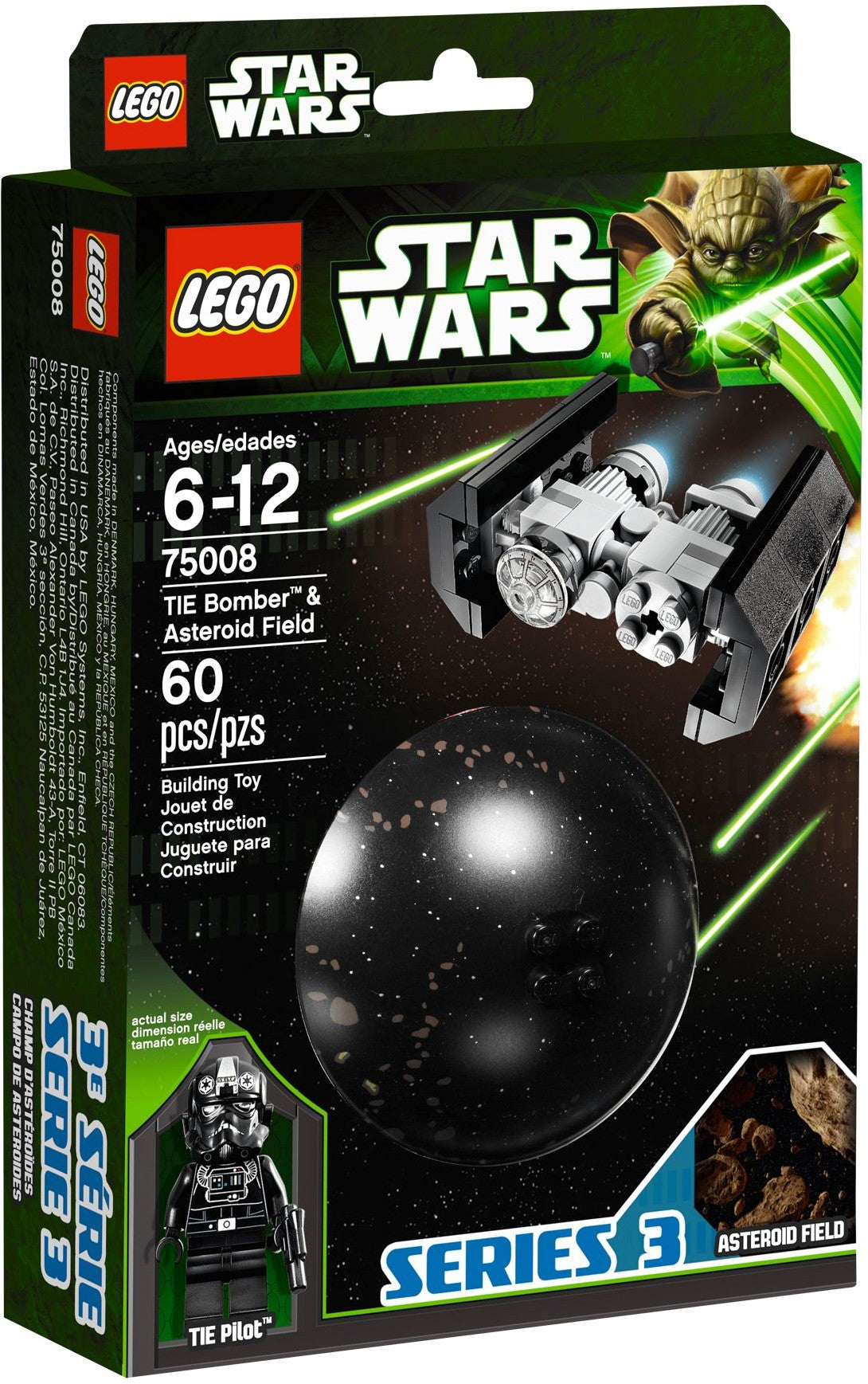 75008 TIE Bomber & Asteroid Field (Retired) (New Sealed) product image 1, provided for visual reference and product detail