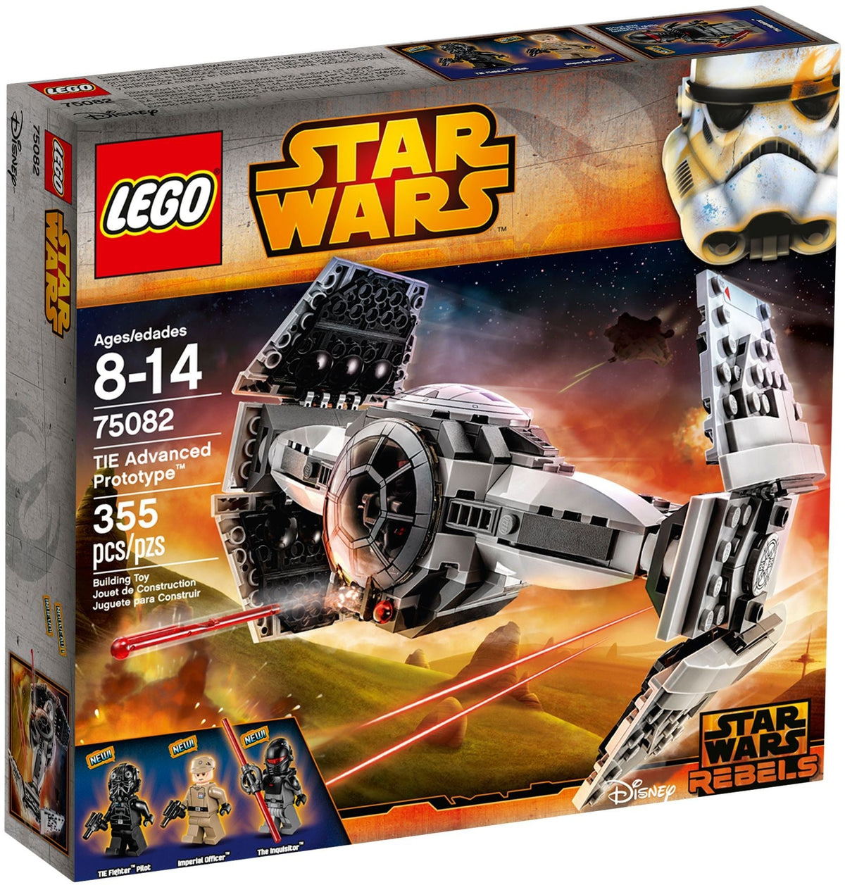 75082 TIE Advanced Prototype (Retired) (Certified Complete) product image 1, provided for visual reference and product