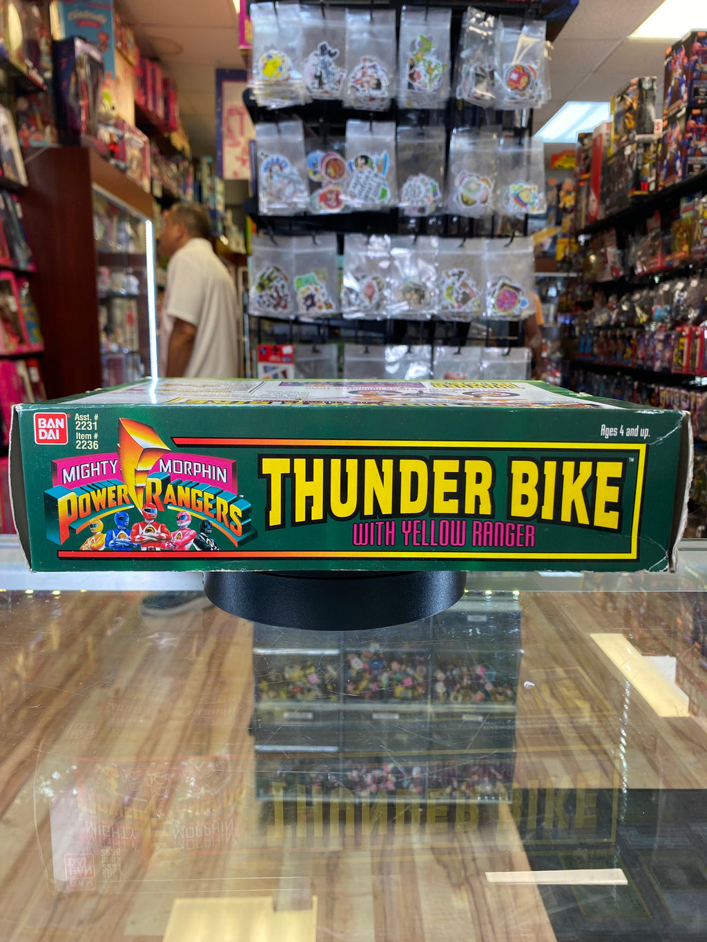 Thunder Bike with Yellow Ranger #2236 (Vintage MMPR Power Rangers, Bandai) NEW product image 6, provided for visual