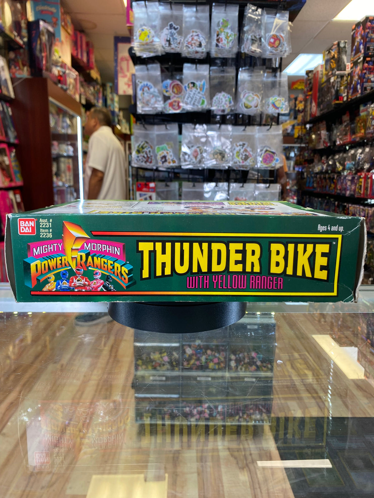 Thunder Bike with Yellow Ranger #2236 (Vintage MMPR Power Rangers, Bandai) NEW product image 6, provided for visual