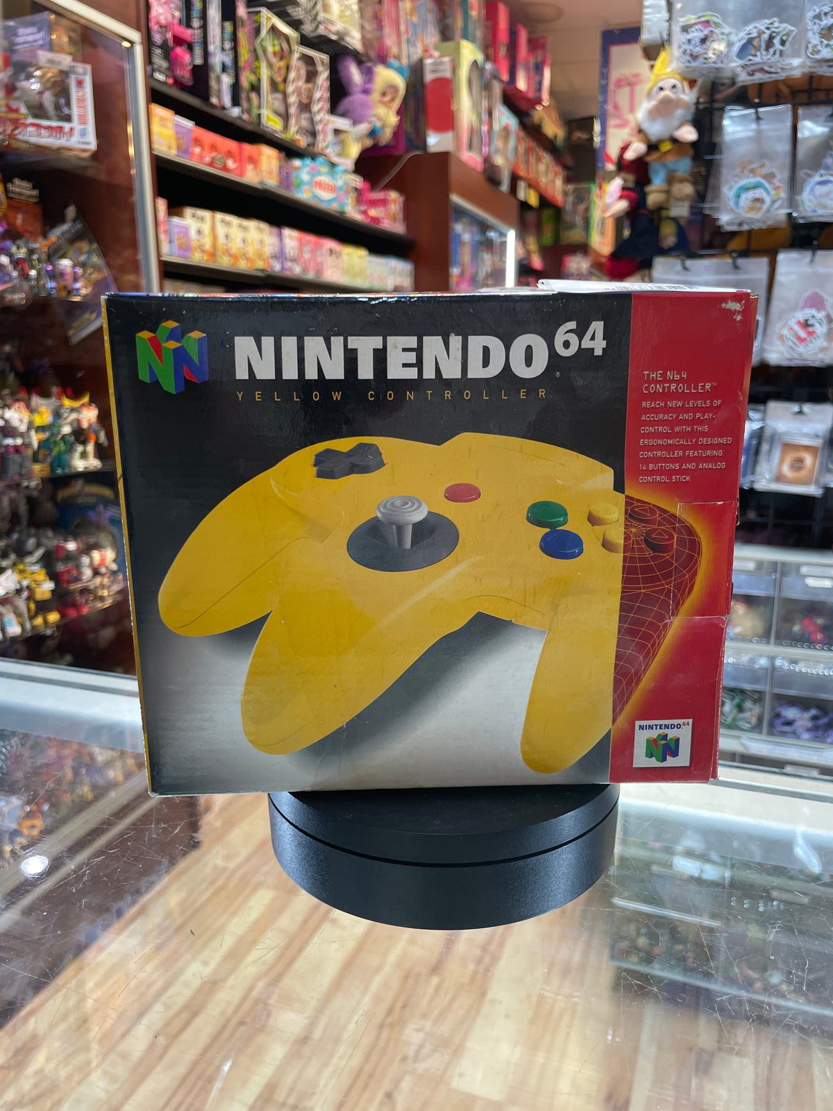 Yellow N64 Controller (Nintendo, Vintage Video Games) **TESTED WORKING** product image 4, provided for visual reference and