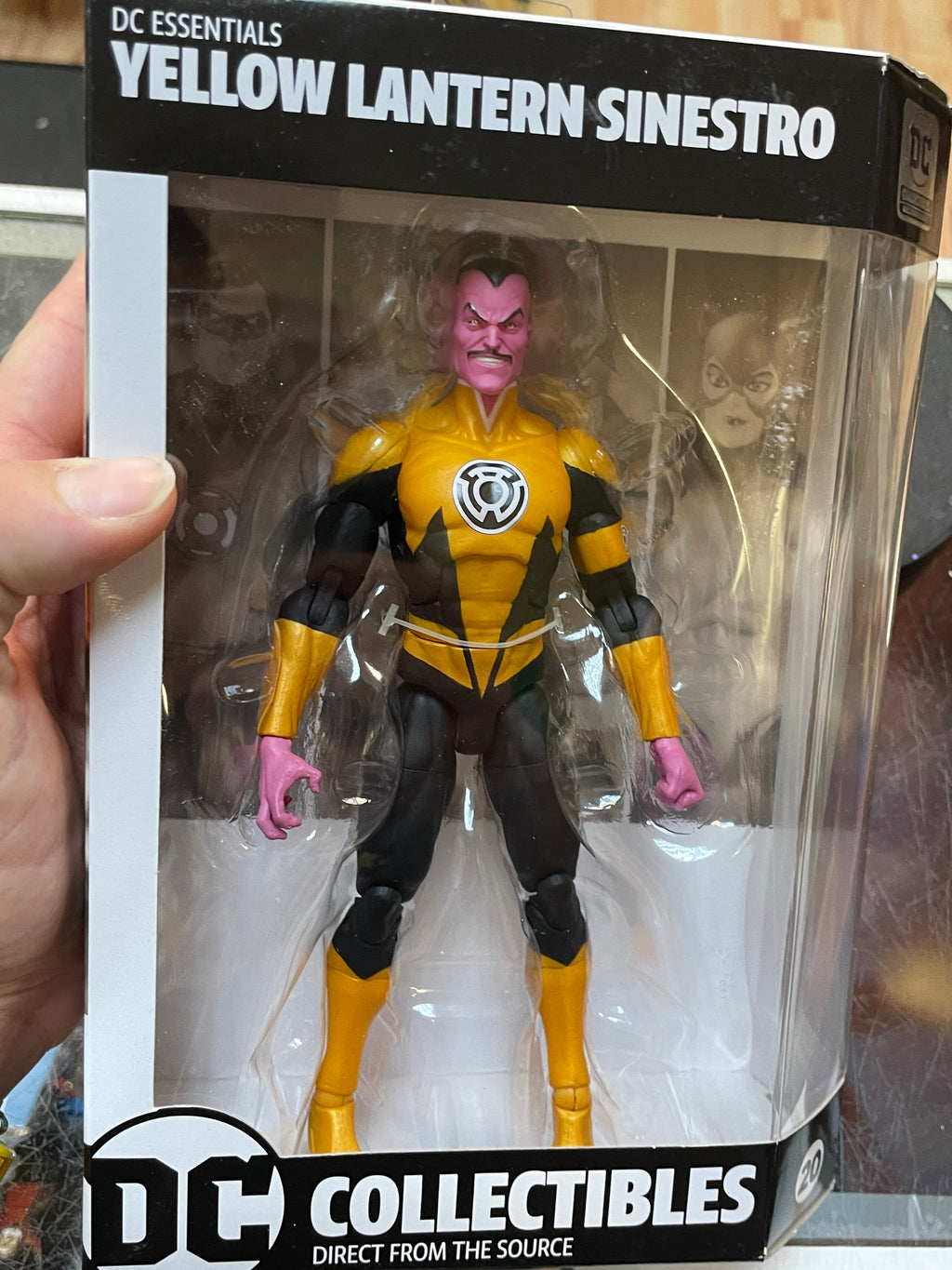 Yellow Lantern Sinestro (DC Essentials, DC Collectibles) SEALED product image 3, provided for visual reference and product