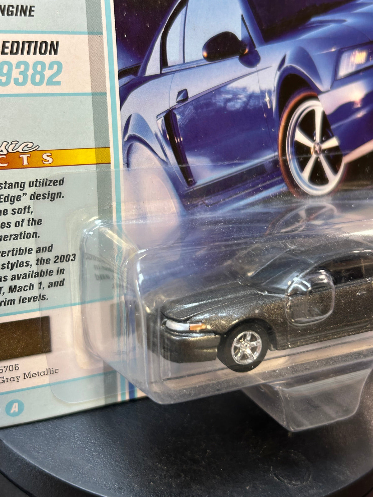 2003 Ford Mustang Grey (Johnny Lightning, Classic Gold Collection) SEALED product image 2, provided for visual reference and